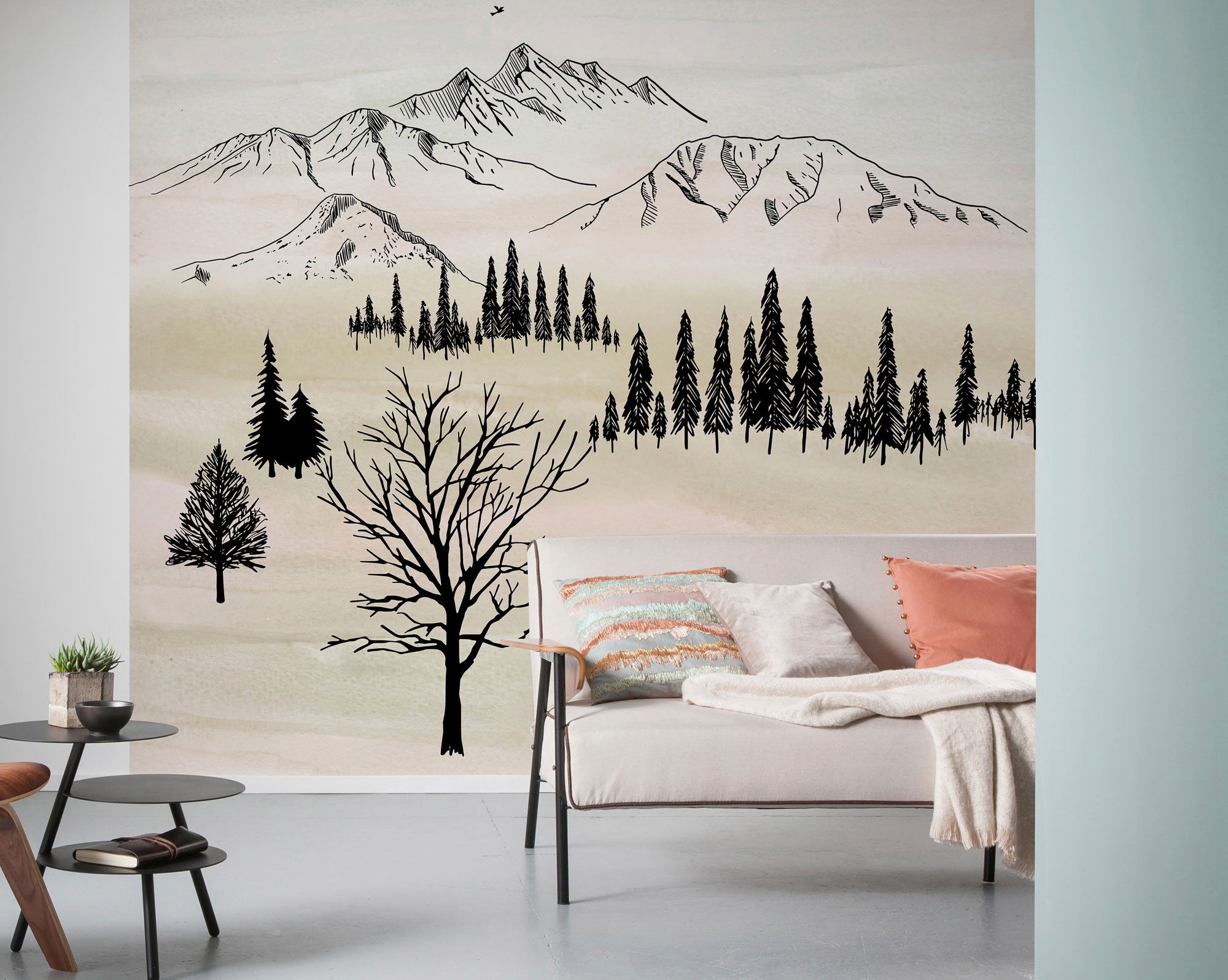 Sanders & Sanders Fototapete Landschaft Beige 300 x 280 cm 612137 günstig online kaufen