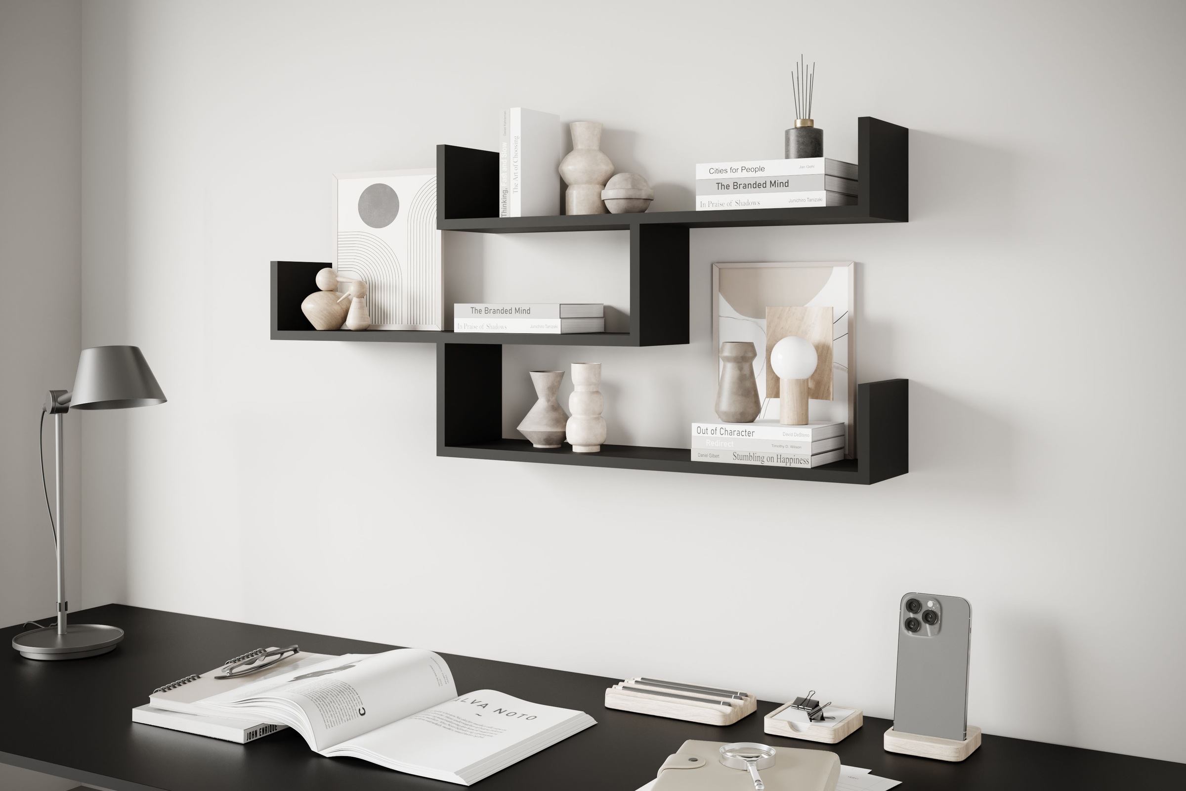 INOSIGN Wandboard »Wandregal Trio«, (1 St.), Hängeregal mit 3 Ablageflächen, modernes Design, variabel einsetzbar