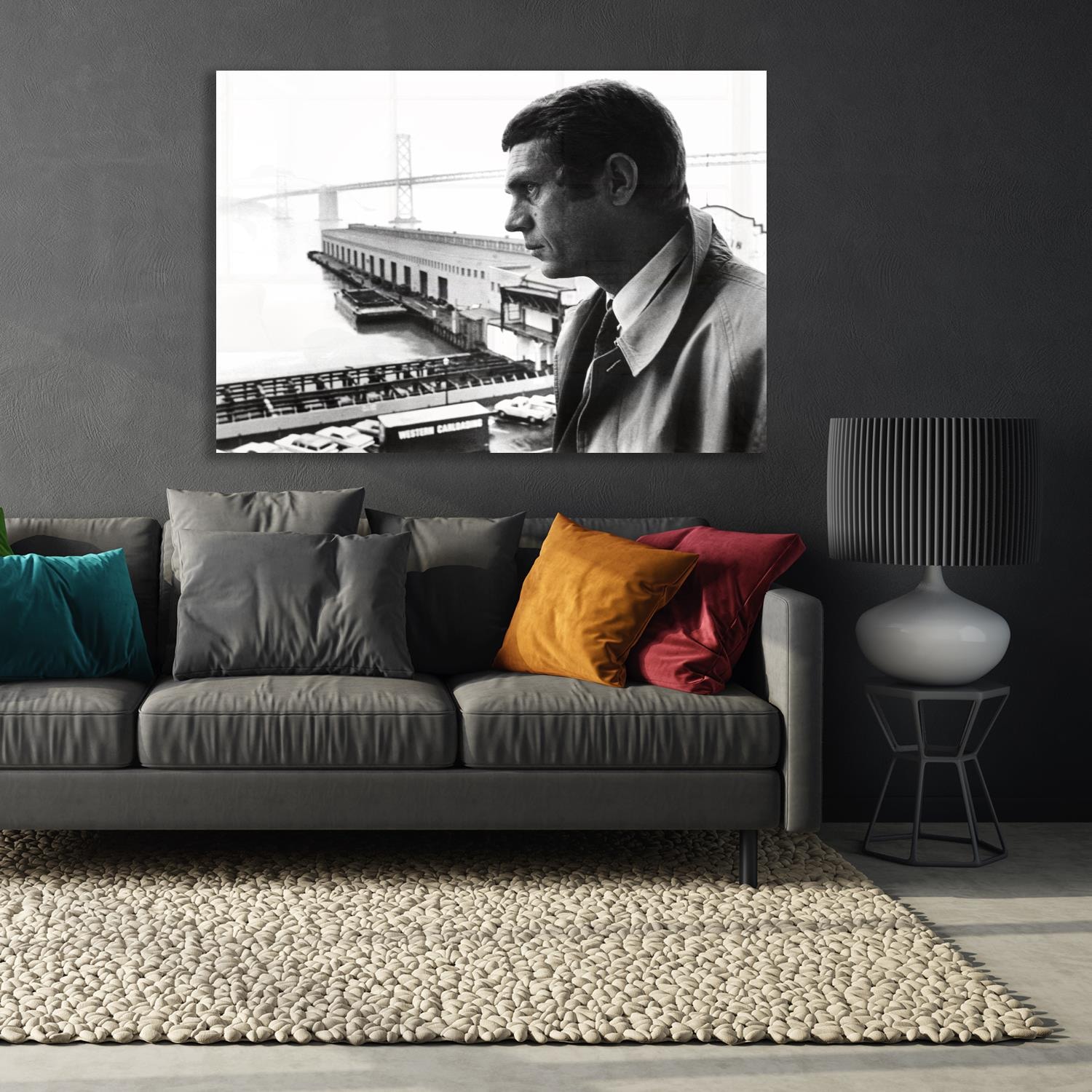 queence Acrylglasbild »Mc Queen« Mann   Schwarz-Weiß   Stars Fine Art-Print günstig online kaufen