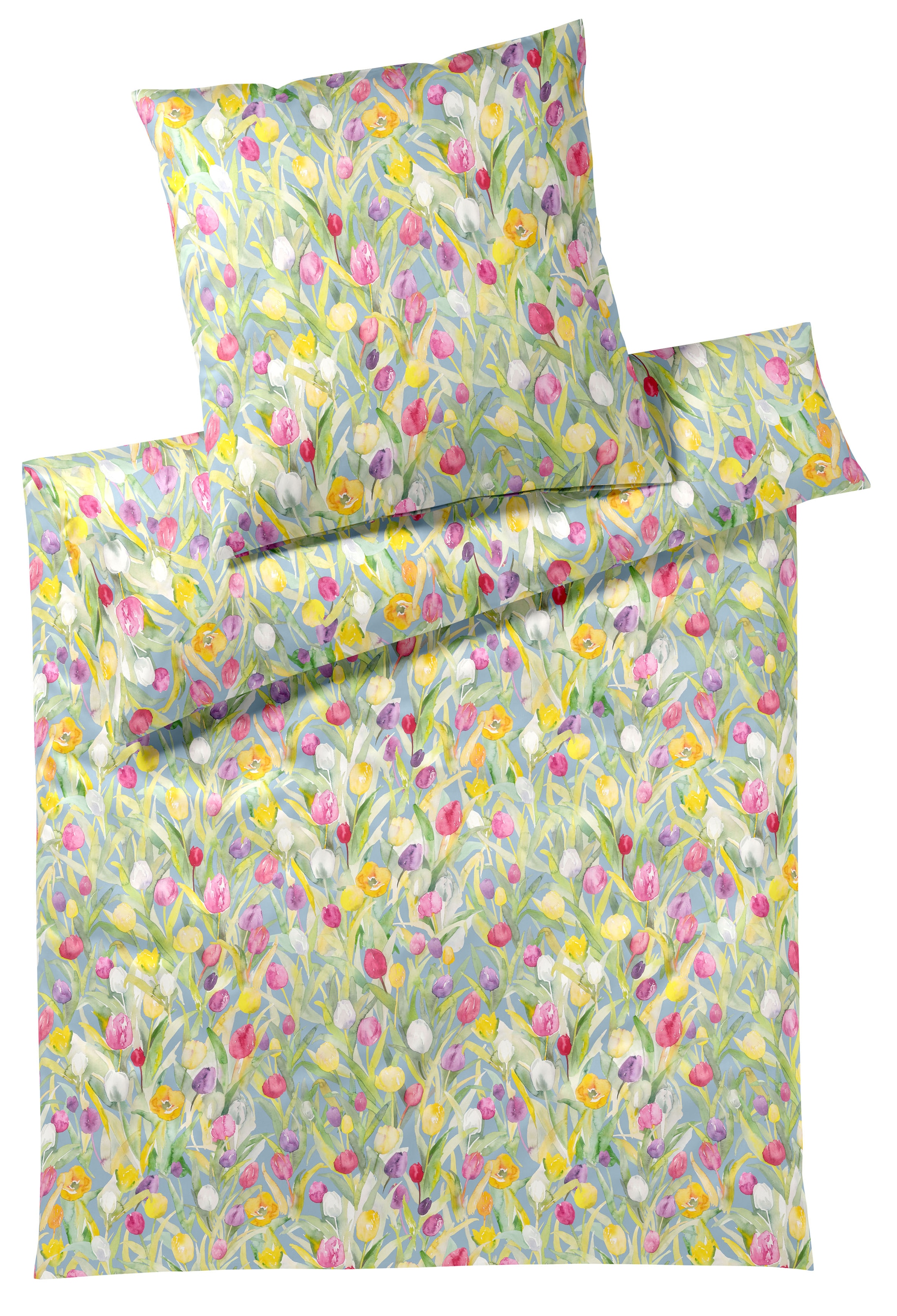 Elegante Bettwäsche »Tulpen« 2 angenehmes Hautgefühl