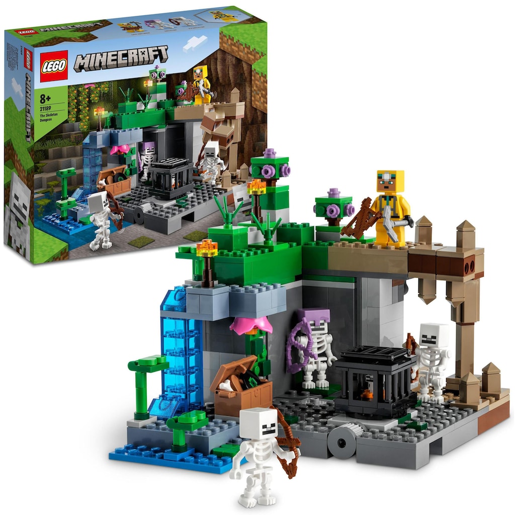 LEGO® Konstruktionsspielsteine »Das Skelettverlies (21189), LEGO® Minecraft«, (364 St.), Made in Europe