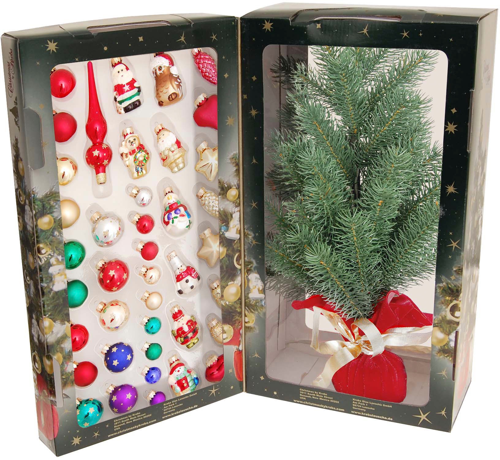 45 Krebs Weihnachtsbaum Kugelaufhänger online Lauscha Künstlicher Weihnachtsbaum »Mini Glas Kugeln, bestellen - mit Weihnachtsbaumschmuck cm inkl. Spitze«, Edeltanne, und Figuren