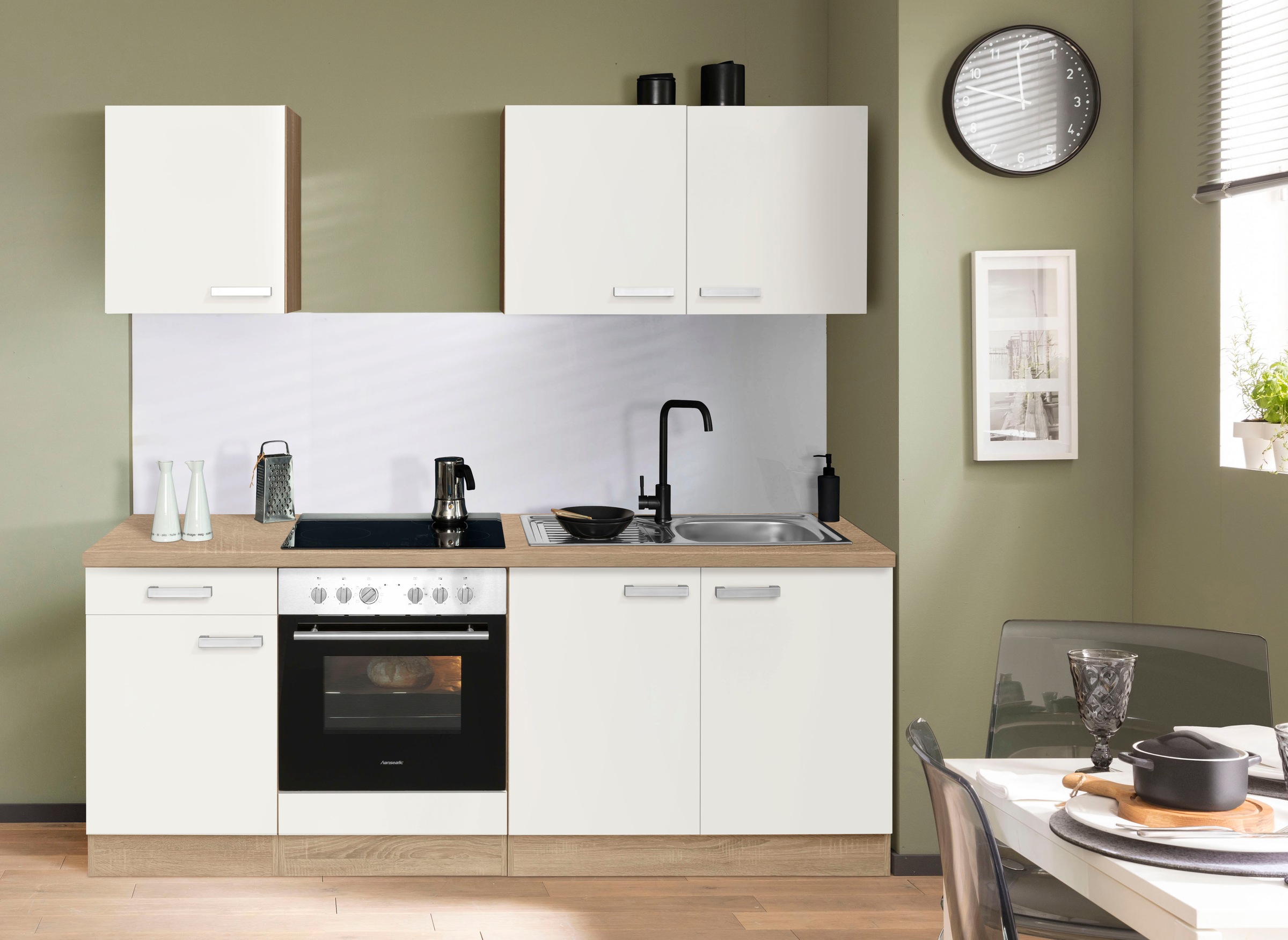 OPTIFIT Küchenzeile »Leer Breite 210 cm« mit Hanseatic-Geräten, wahlweise m günstig online kaufen