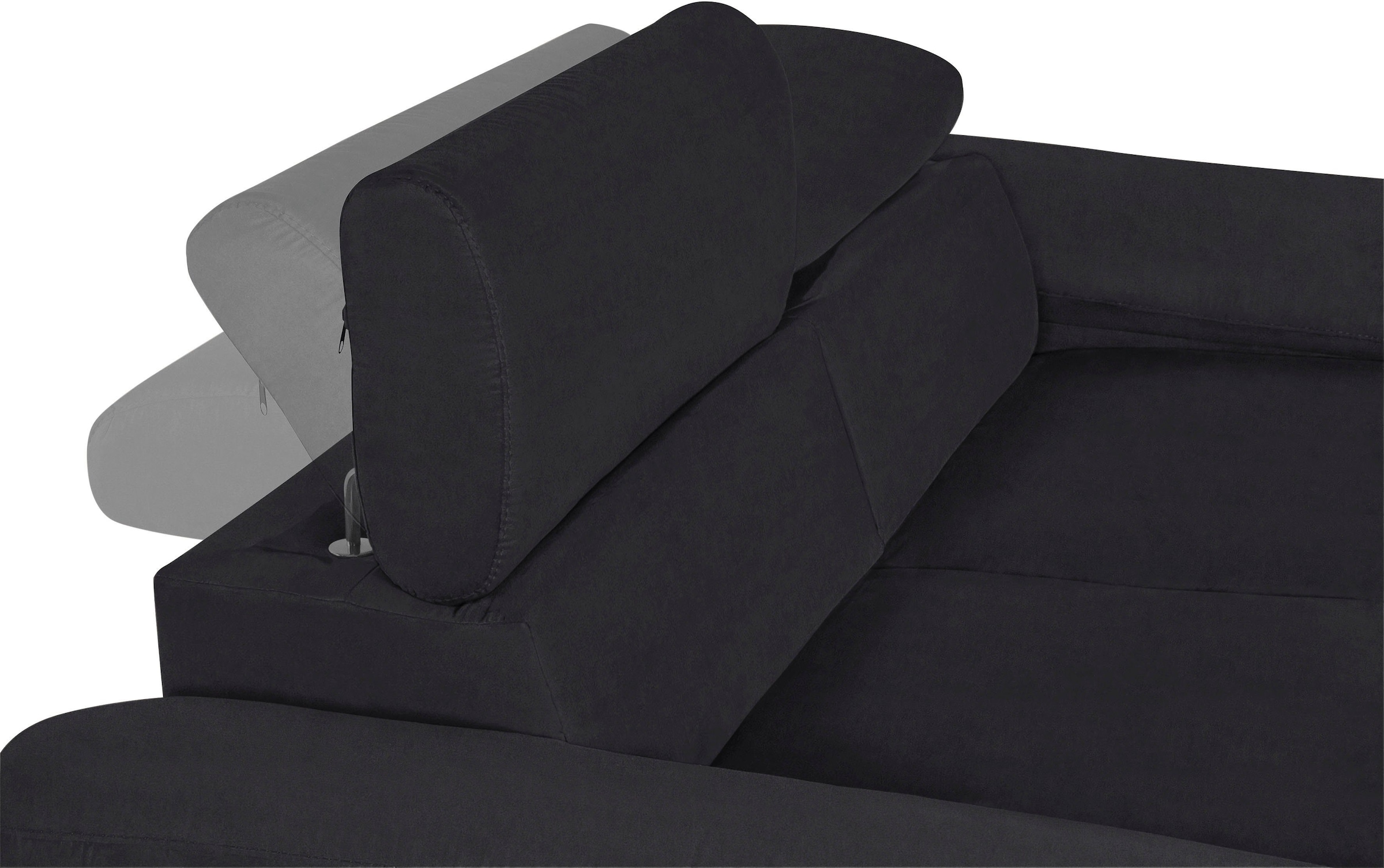 COTTA Polstergarnitur »Komaris«, (Set), Set bestehend aus: 3-Sitzer mit Kopfteilverstellung & Hocker