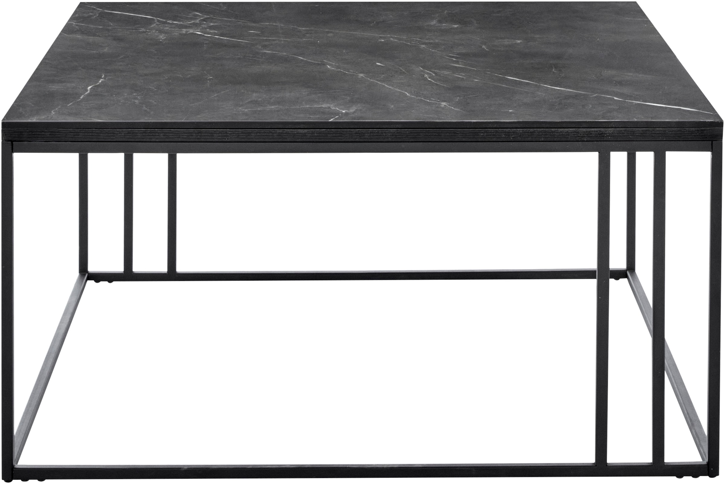 Guido Maria Kretschmer Home&Living Couchtisch »NOWA«, schwarzes Metallgestell, Keramiktischplatte mit schwarzer Marmoroptik