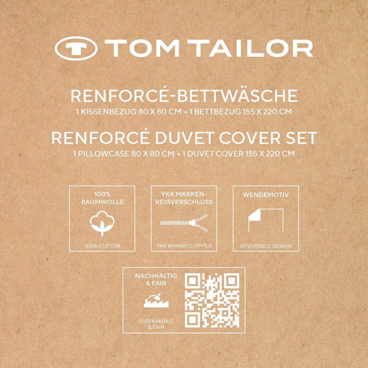 TOM TAILOR HOME Bettwäsche »FRESH FLOWERS 135x200cm, 155x220cm oder 200x220cm«, new bedroom, mit farbigem Markenreißverschluss