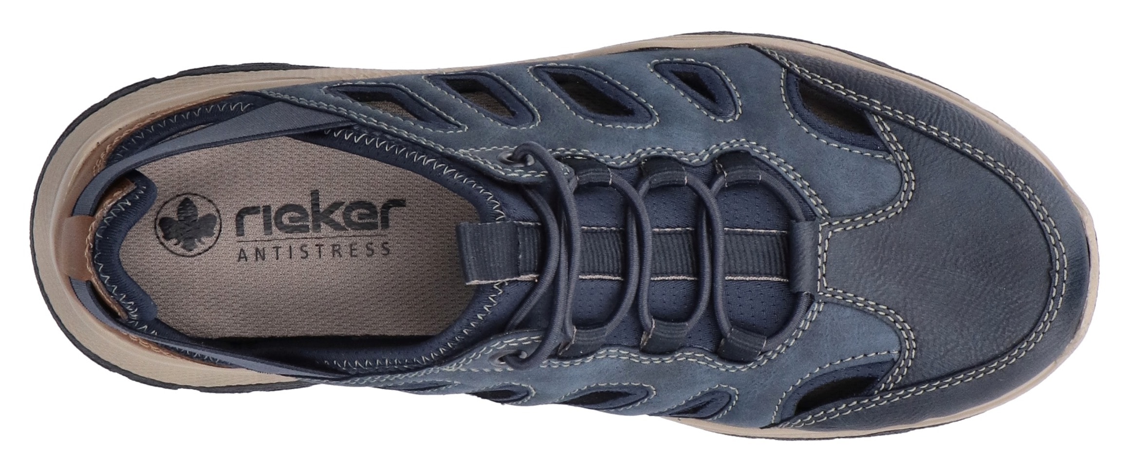 Rieker Slip-On Sneaker, Schlupfschuh, Trekkingschuh, Outdoorschuh mit Gummizug