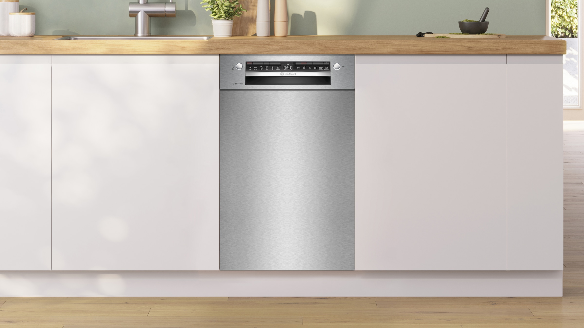 BOSCH Unterbaugeschirrspüler Serie 4 »SPU4HMS13E« 10 tlg. Maßgedecke