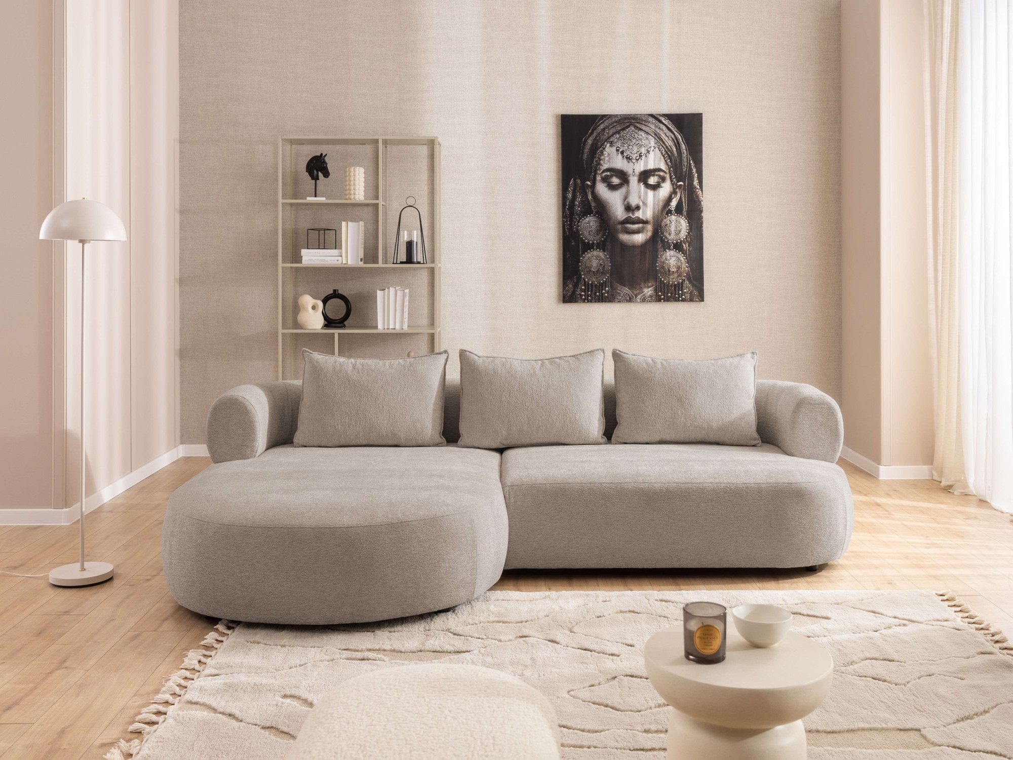 Home affaire Ecksofa »LUSSAC L-Form Design-Sofa mit Zierkissen, Maße B/T/H: 257/159/78 cm« hoher Sitzkomfort und modernes Design, Sofa ohne Bettfunktion