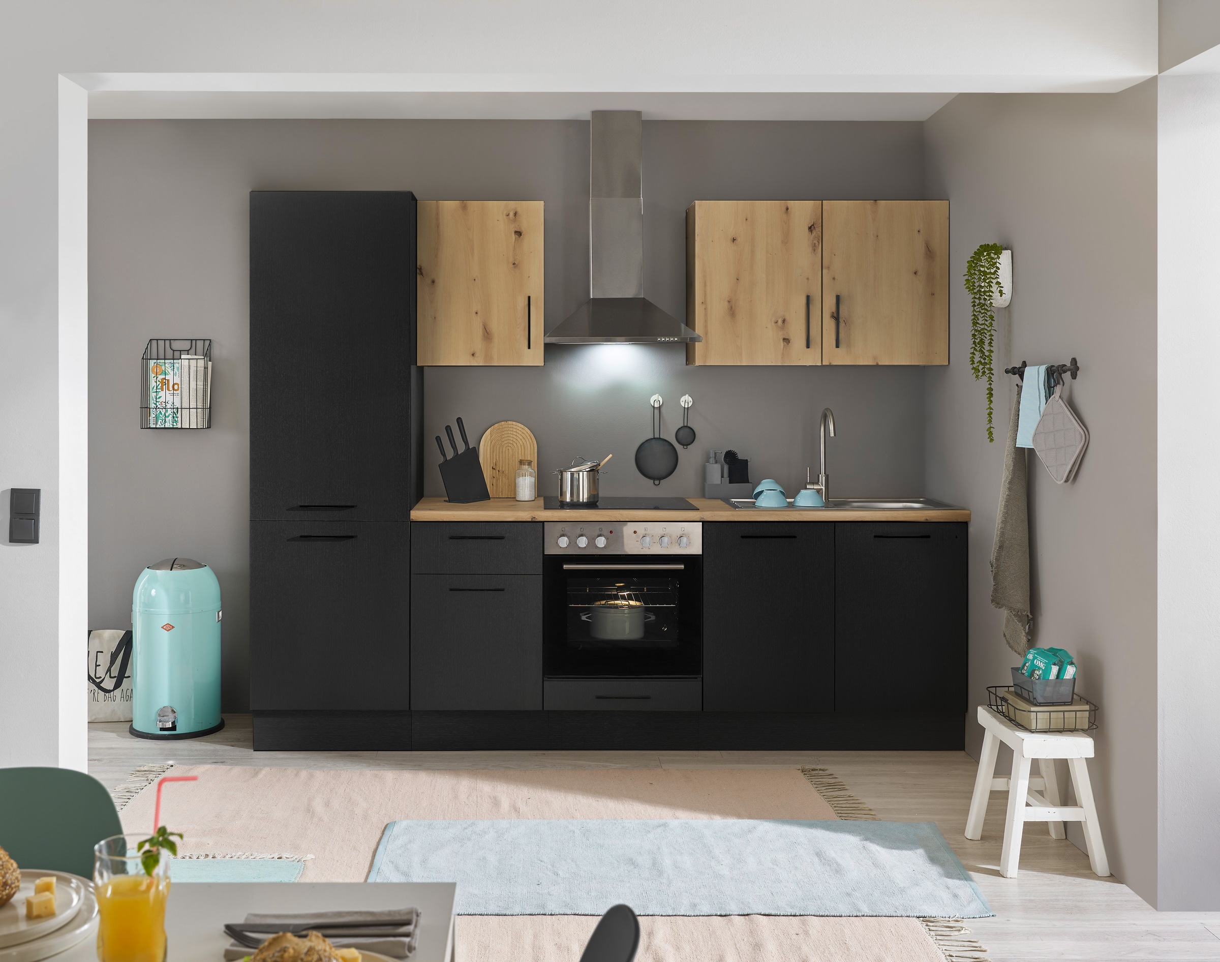 BASIC by Balculina Küchenzeile »Turin«, Breite 270 cm, wahlweise mit E-Geräten