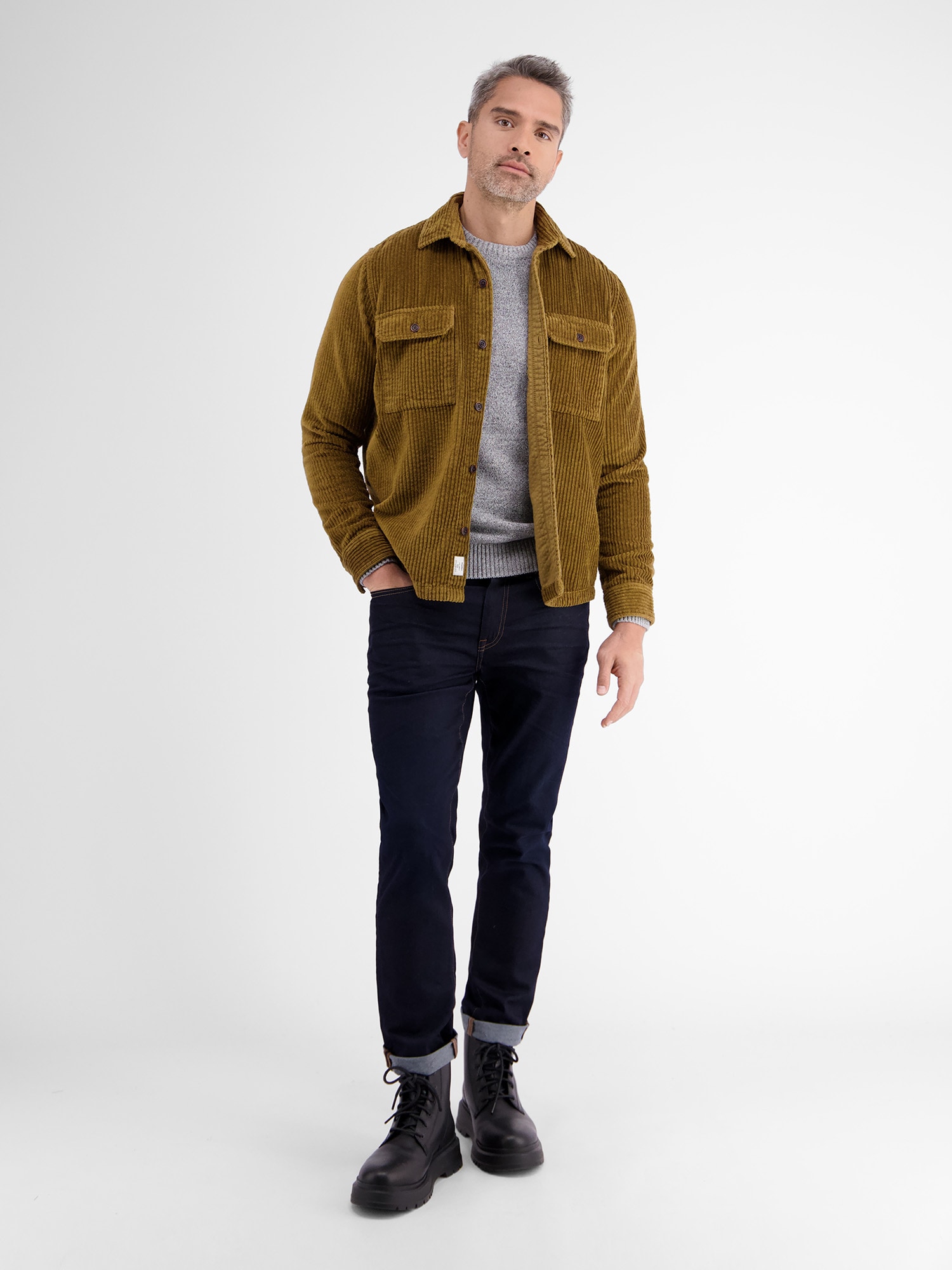 LERROS Hemdjacke »LERROS Cord-Hemdjacke«, ohne Kapuze