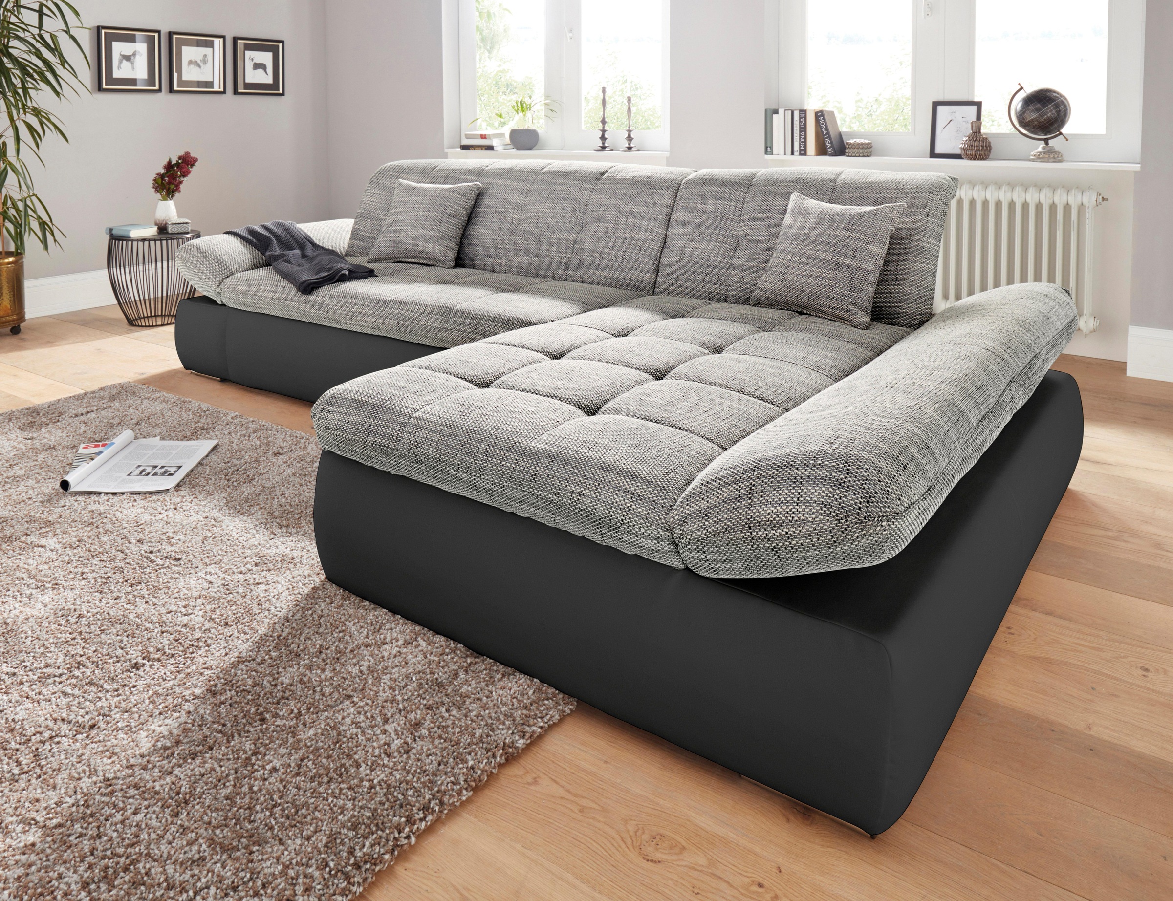 DOMO collection Ecksofa »PB Moric wahlweise mit Bettfunktion + Armteilverst günstig online kaufen