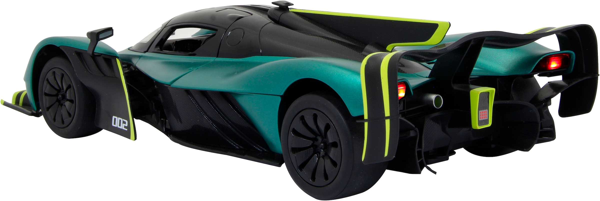 Jamara RC-Auto »Aston Martin Valkyrie AMR Pro, dunkelgrün, 2,4GHz, Tür manuell«, mit LED Beleuchtung