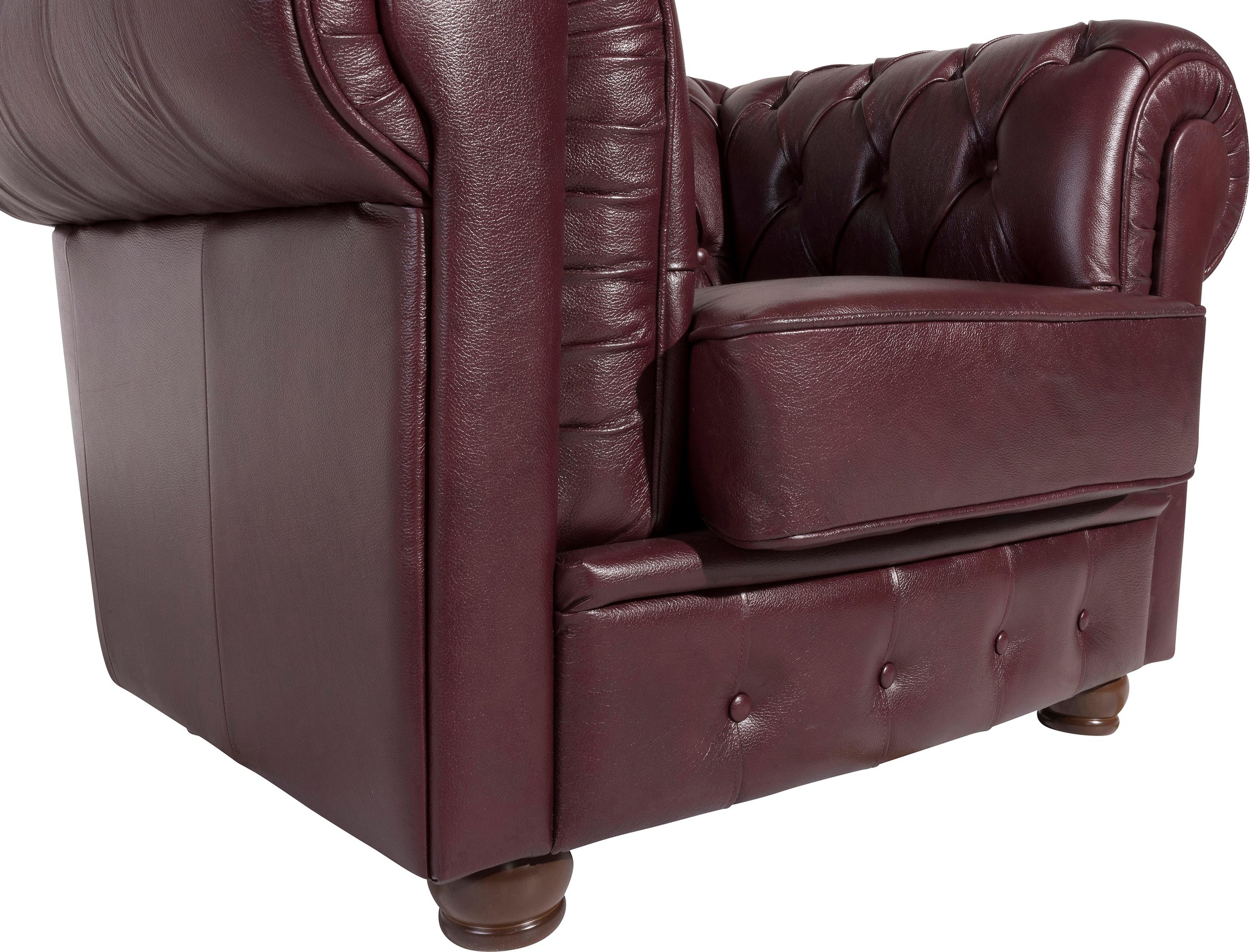 Max Winzer® Sessel »Bristol, Loungesessel, Chesterfield, aufwendige Verarbeitungsdetails«, mit edler Knopfheftung, bequem, kompakte Stellmaße Breite 110 cm