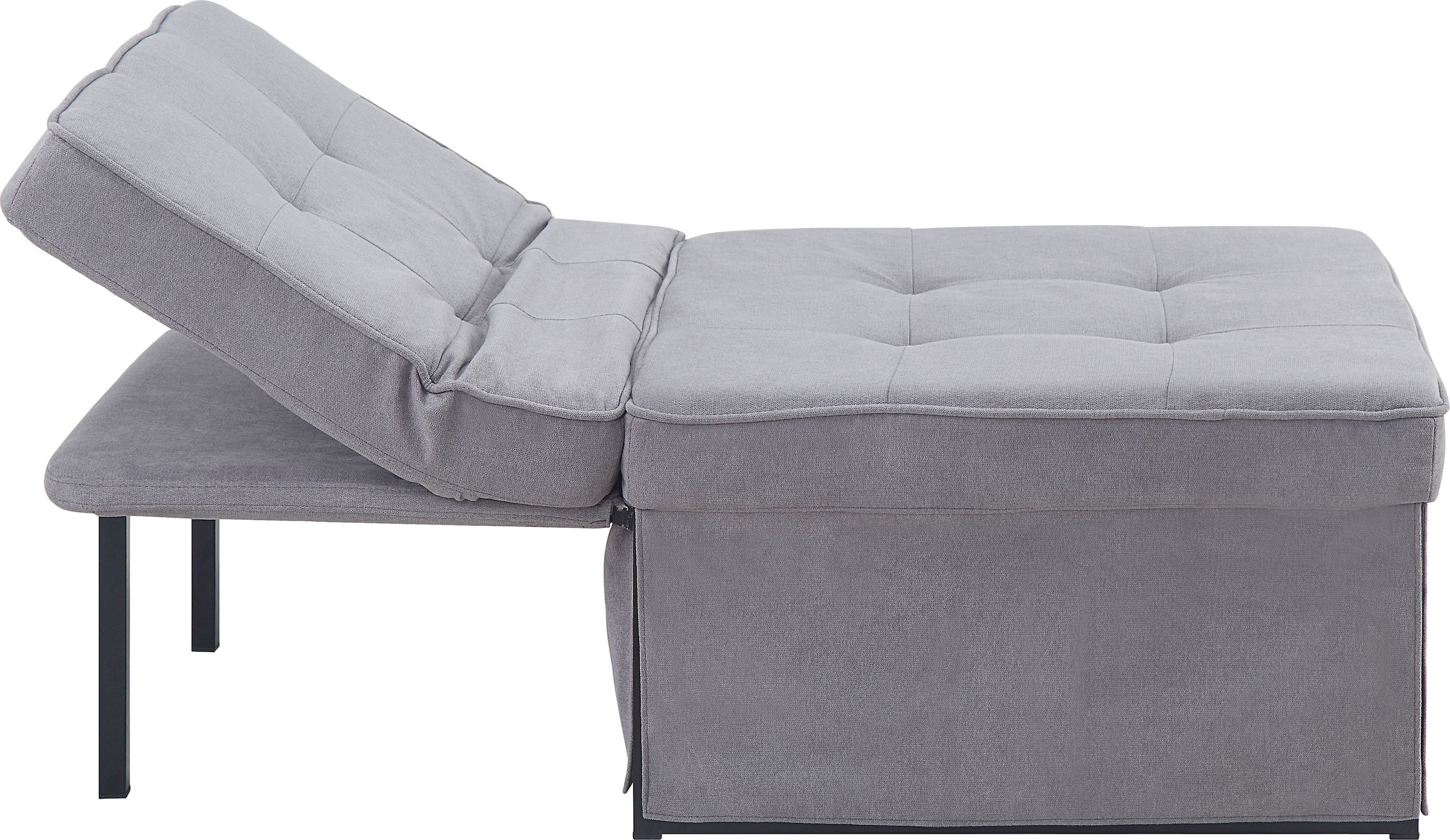 ATLANTIC home collection Schlafsofa Finn, wandelbar zum Loungesessel, Relaxliege und Gästebett, inkl. Kissen