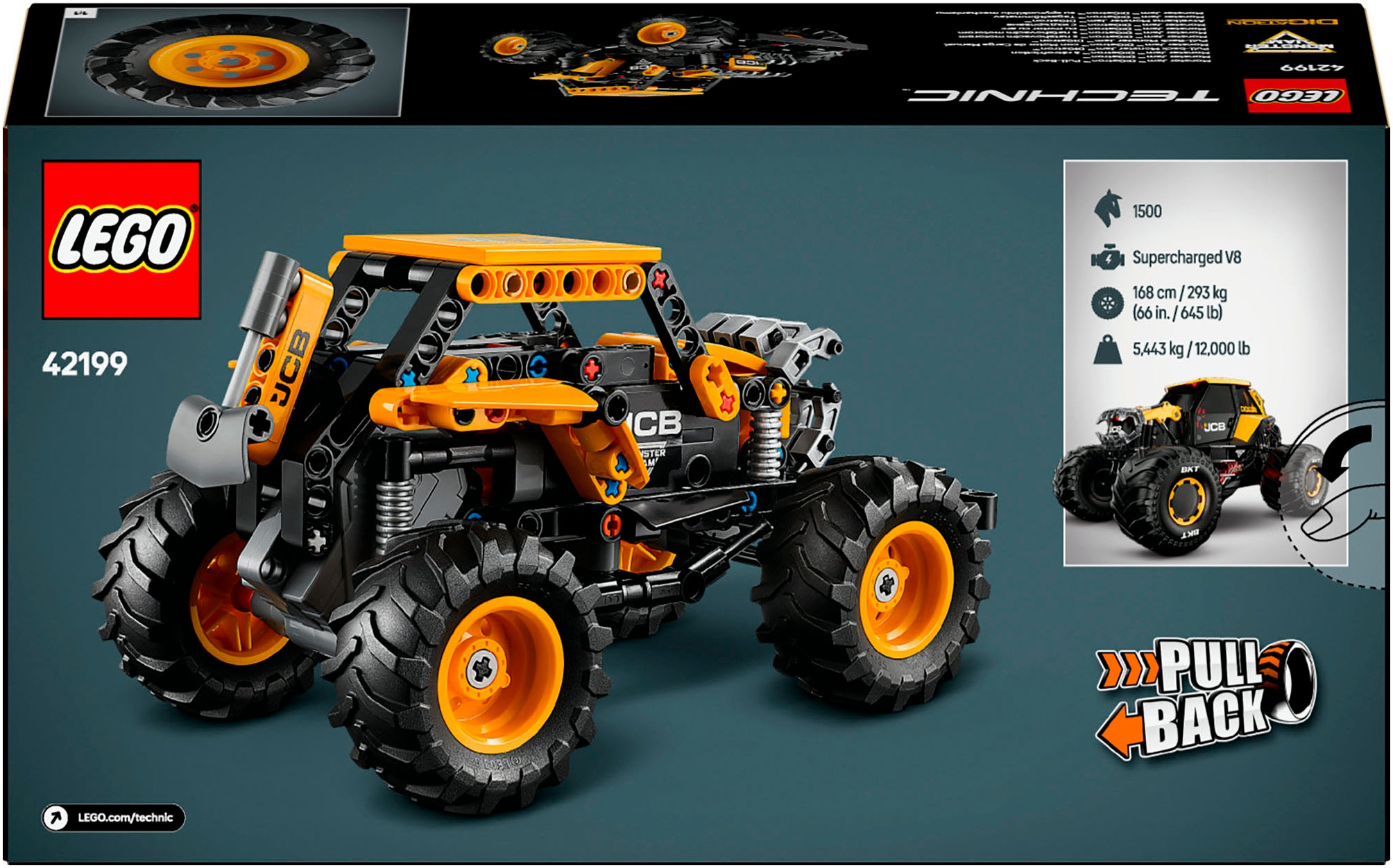 LEGO® Konstruktionsspielsteine »Monster Jam™ DIGatron™ (42199), LEGO Technic«, (218 St.), Made in Europe