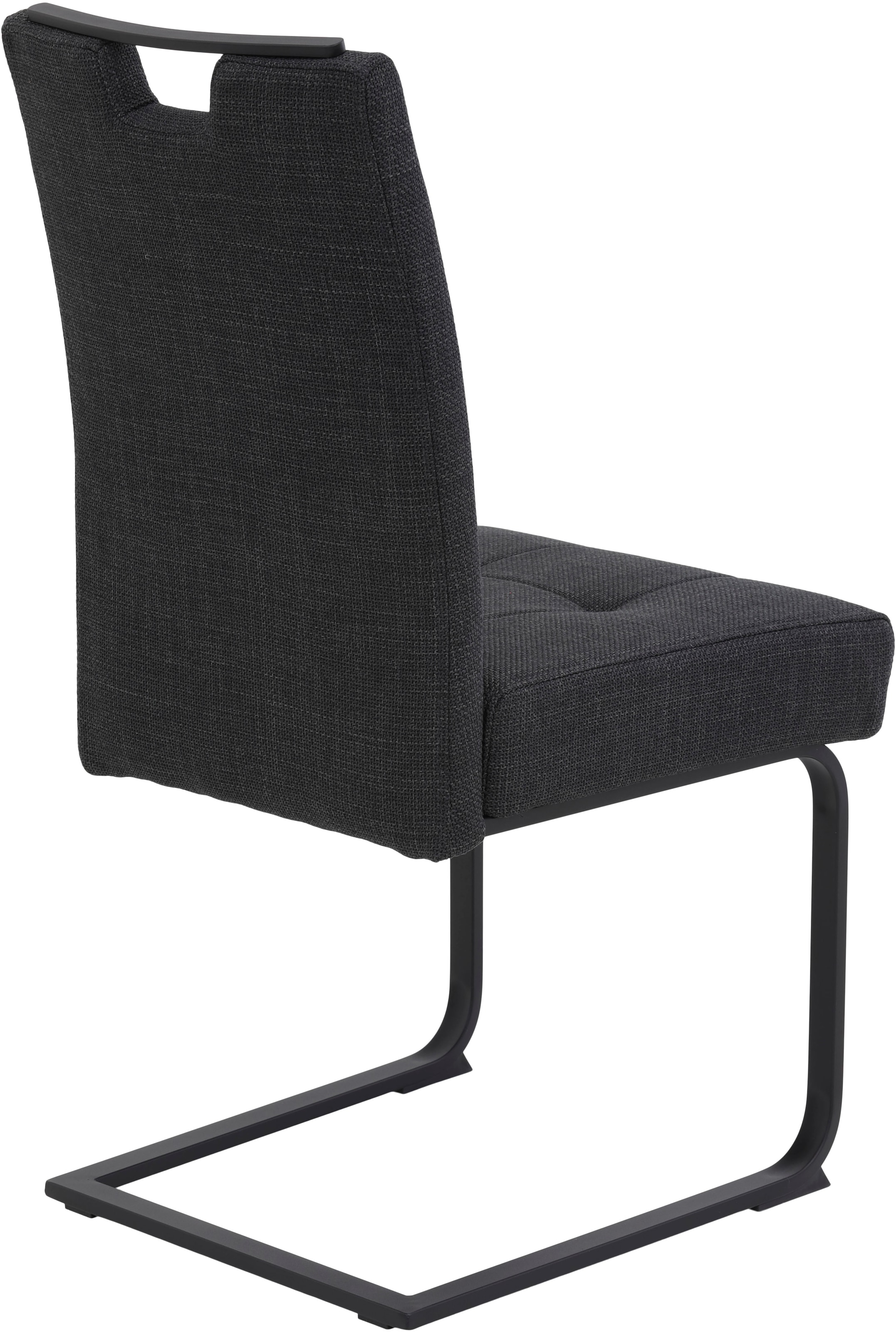 HELA Freischwinger »WIEN, Esszimmerstuhl, Komfortstuhl«, (Set), 2 St., Microfaser-Webstoff, Flachrohrschwinger,XL Sitzbreite,Griff,Federkorb,140kg belastbar