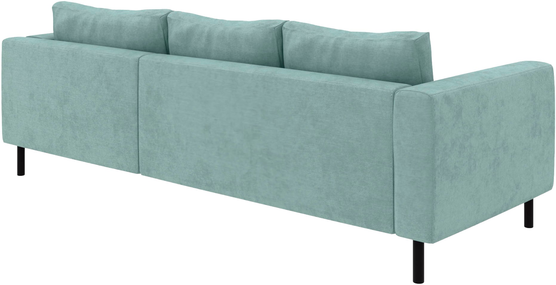 TRENDMANUFAKTUR Ecksofa »Amazing II, wahlw. mit Schlaffunktion & Bettkasten, Fuß schwarz« Recamiere beidseitig montierbar, L-Form,in Cord o. Struktur, B: 232 cm