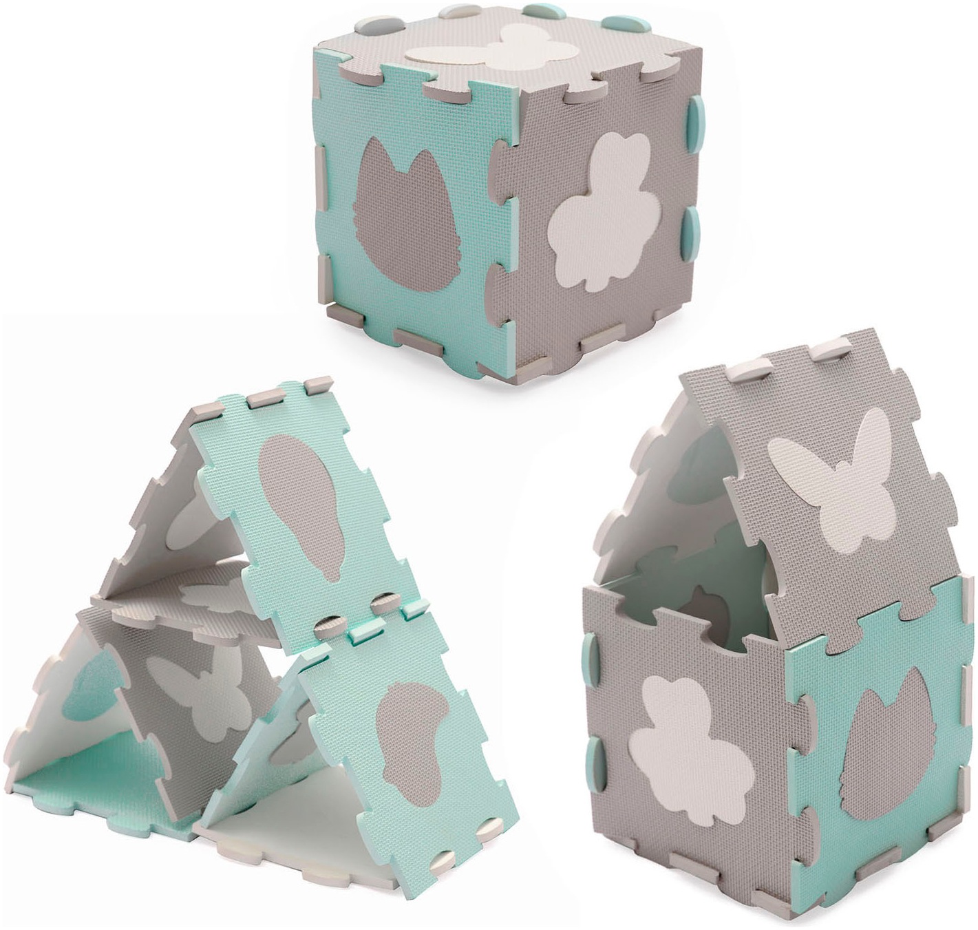Kinderkraft Spielmatte »Schaumstoff-Puzzlematte LUNO SHAPES«