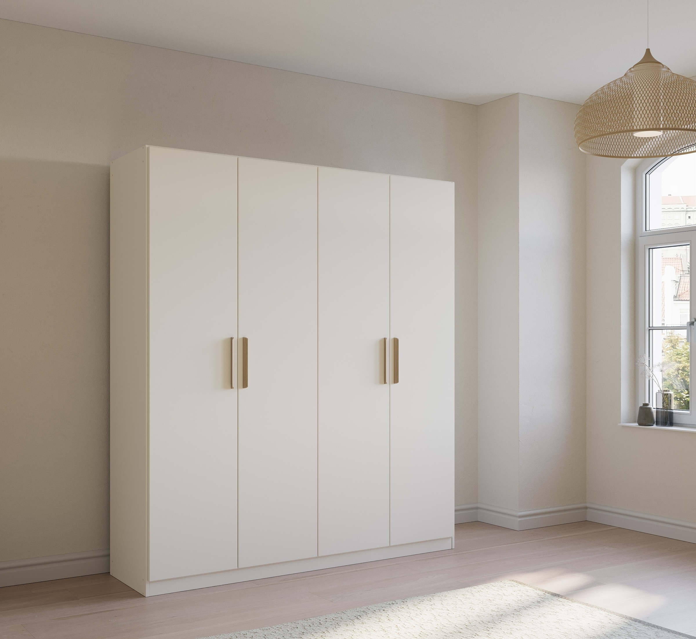 rauch Drehtürenschrank »Skandi by Quadra Spin«, im Landhaus-Stil mit Massivholzgriffen... kaufen