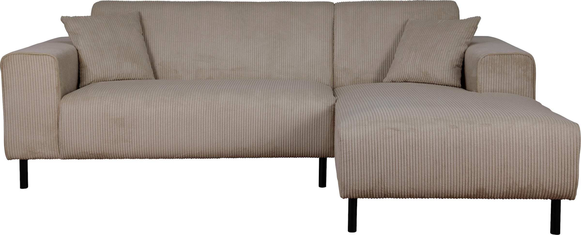 Home affaire Ecksofa »ARROS L-Form mit Wellenunterfederung, Maße B/T/H: 235/163/81 cm«, incl. Zierkissen, mit Recamiere rechts/links bestellbar, auch in Cord