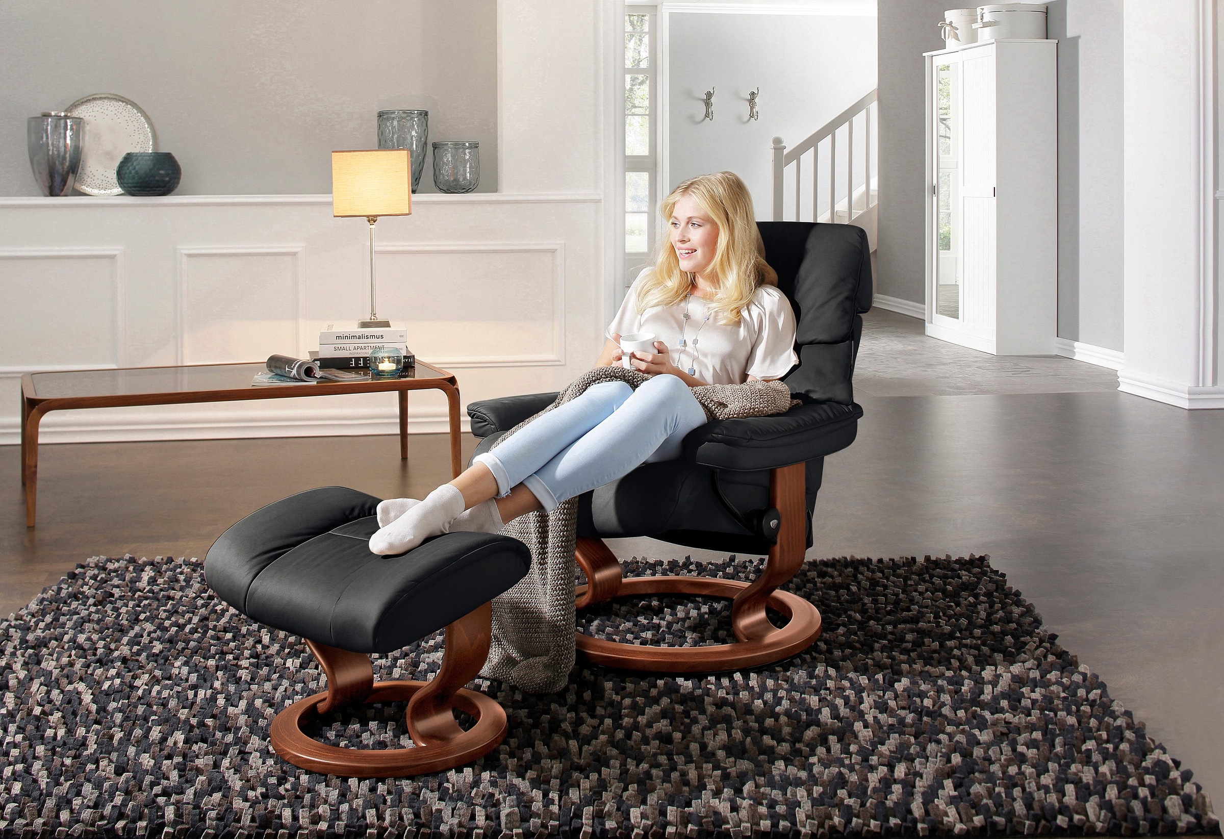 Stressless® Relaxsessel »Ruby«, (Set, Relaxsessel mit Hocker), mit Classic günstig online kaufen