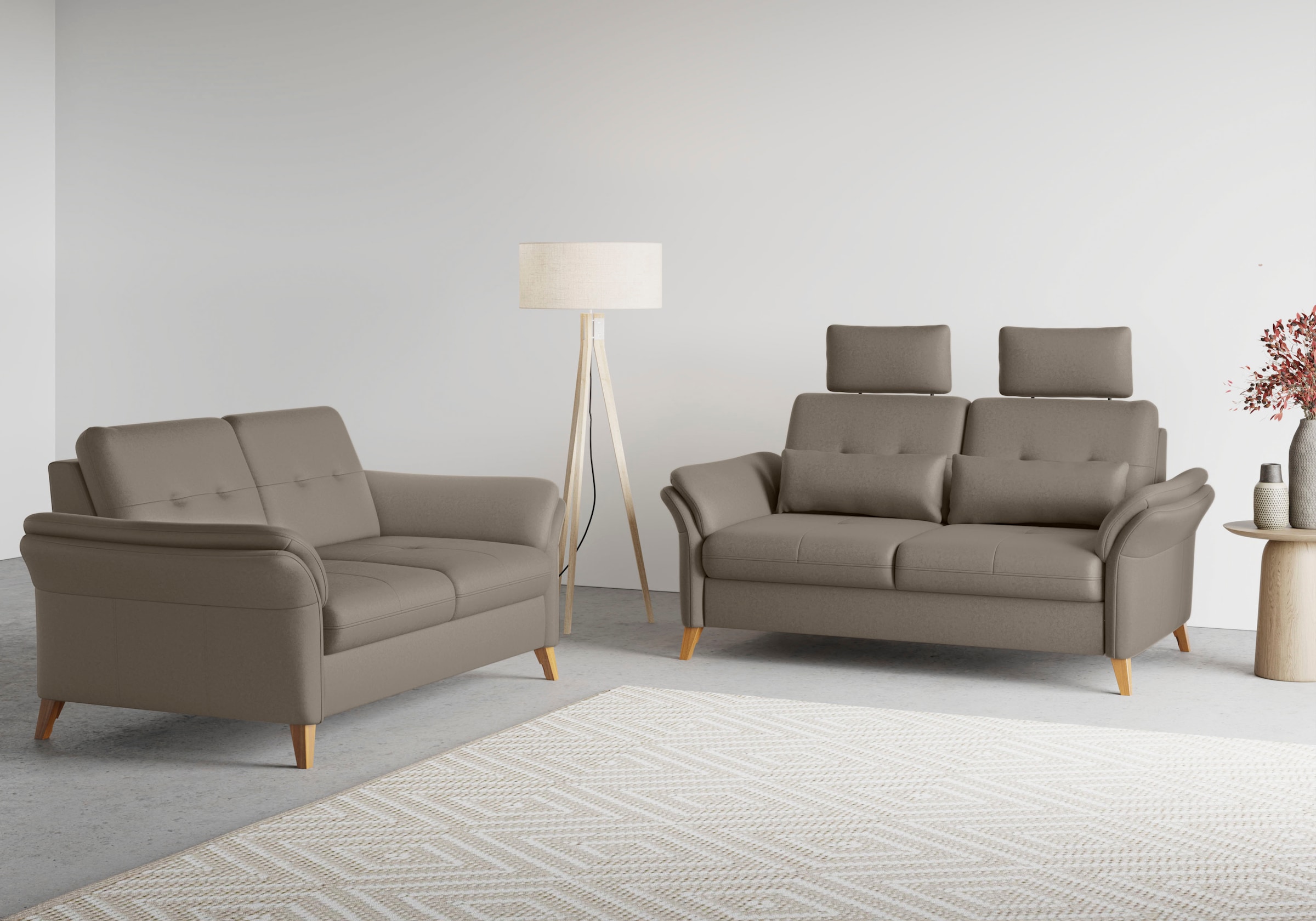 sit&more 2-Sitzer »Göteborg«, inklusive Sitztiefenverstellung und Federkern