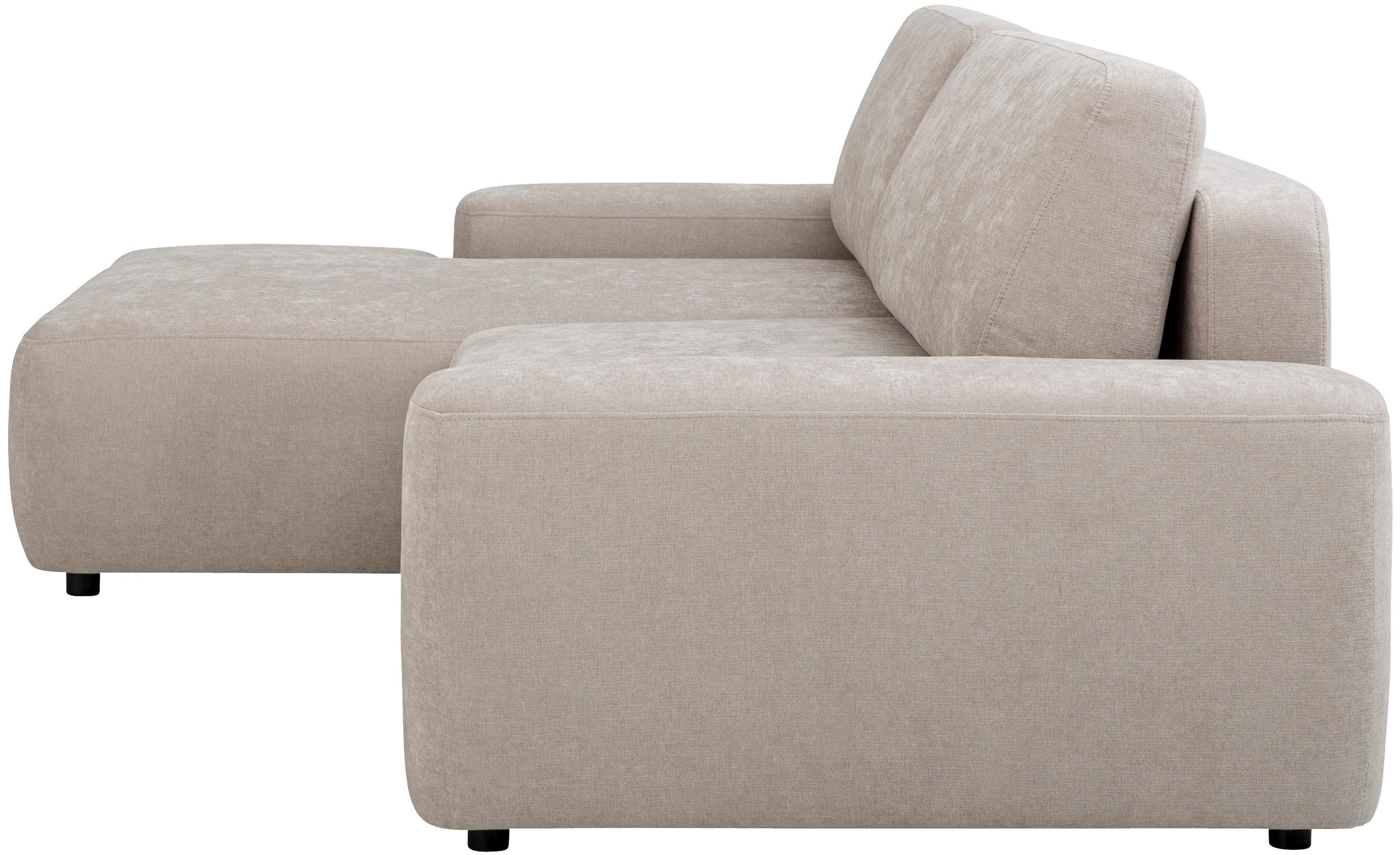 INOSIGN Ecksofa »TORGE (264cm), Schlafsofa in Cord, Samtvelours o Struktur fein, L-Form«, Schlaffunktion, Bettkasten, Liegefläche: 125/210 cm