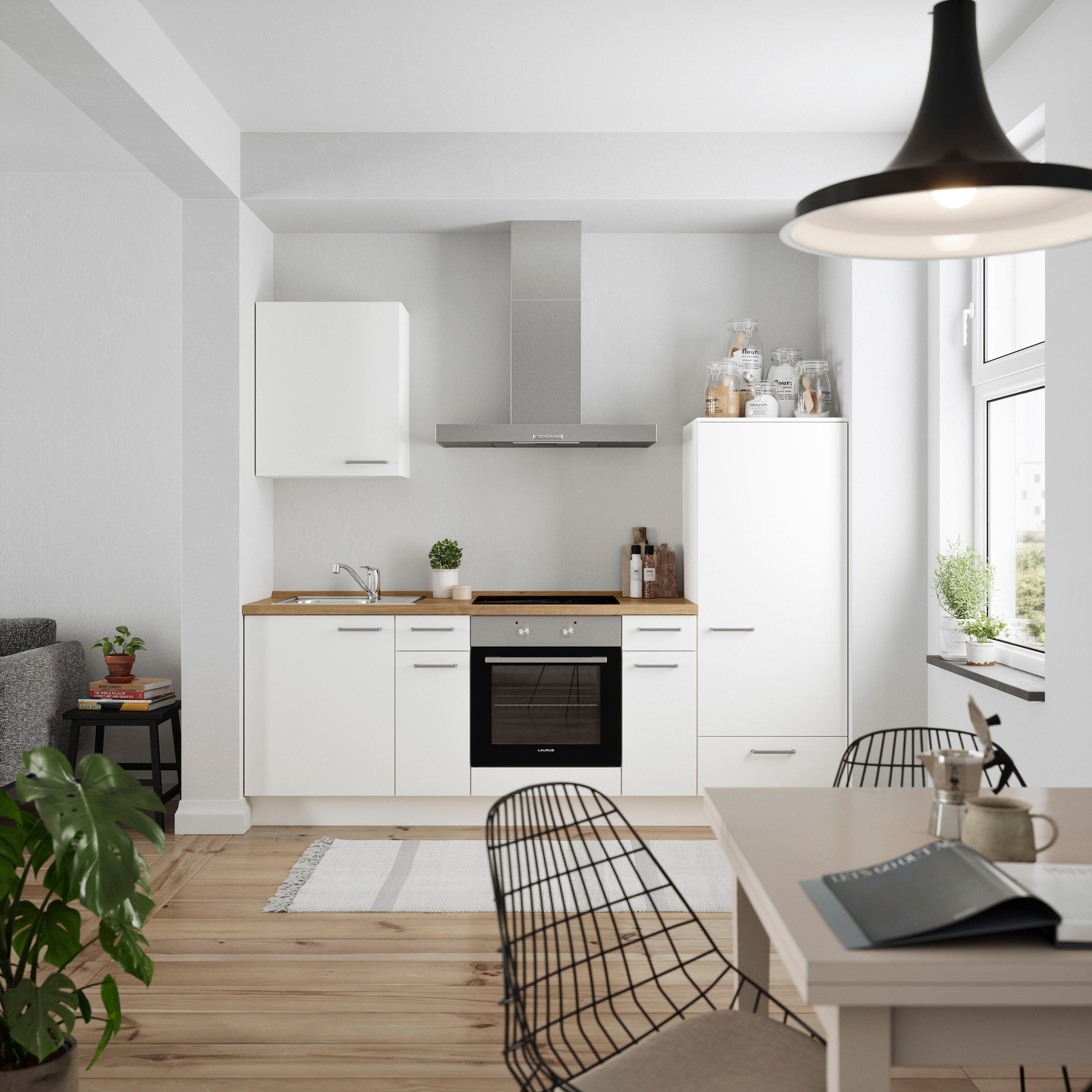 nobilia® Küchenzeile »"Touch I"«, vormontiert, Ausrichtung wählbar, Breite 240 cm, wahlw. mit E-Geräten