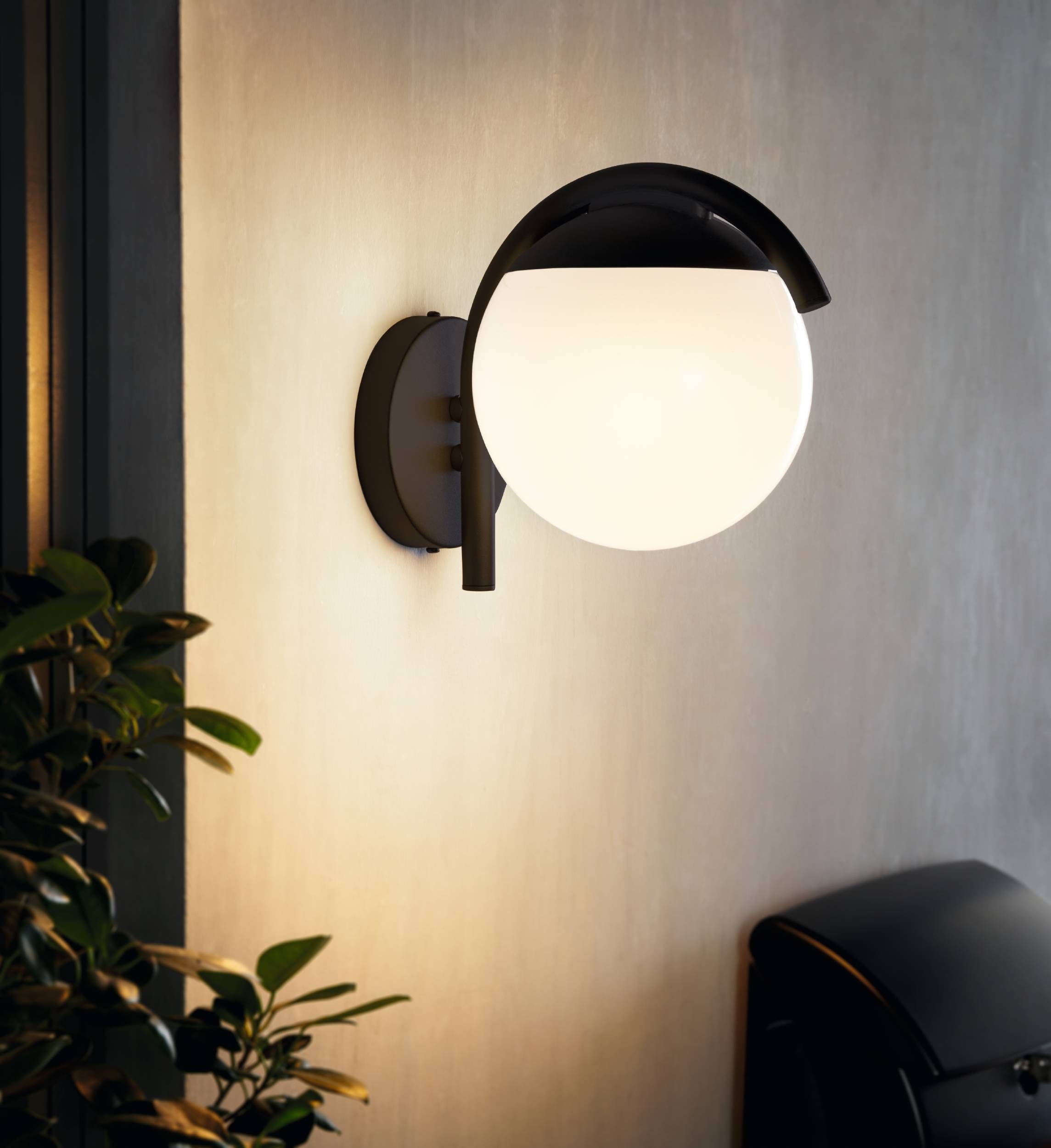 EGLO Wandleuchte »Prata Vecchia Außen Wandlampe, Außenleuchte, Minimalistisch, E27, IP44« E27 1 Stk. Wand-/Deckenleuchte - L20 x H26 x AL28,5 cm - schwarz - 1X28W exkl.