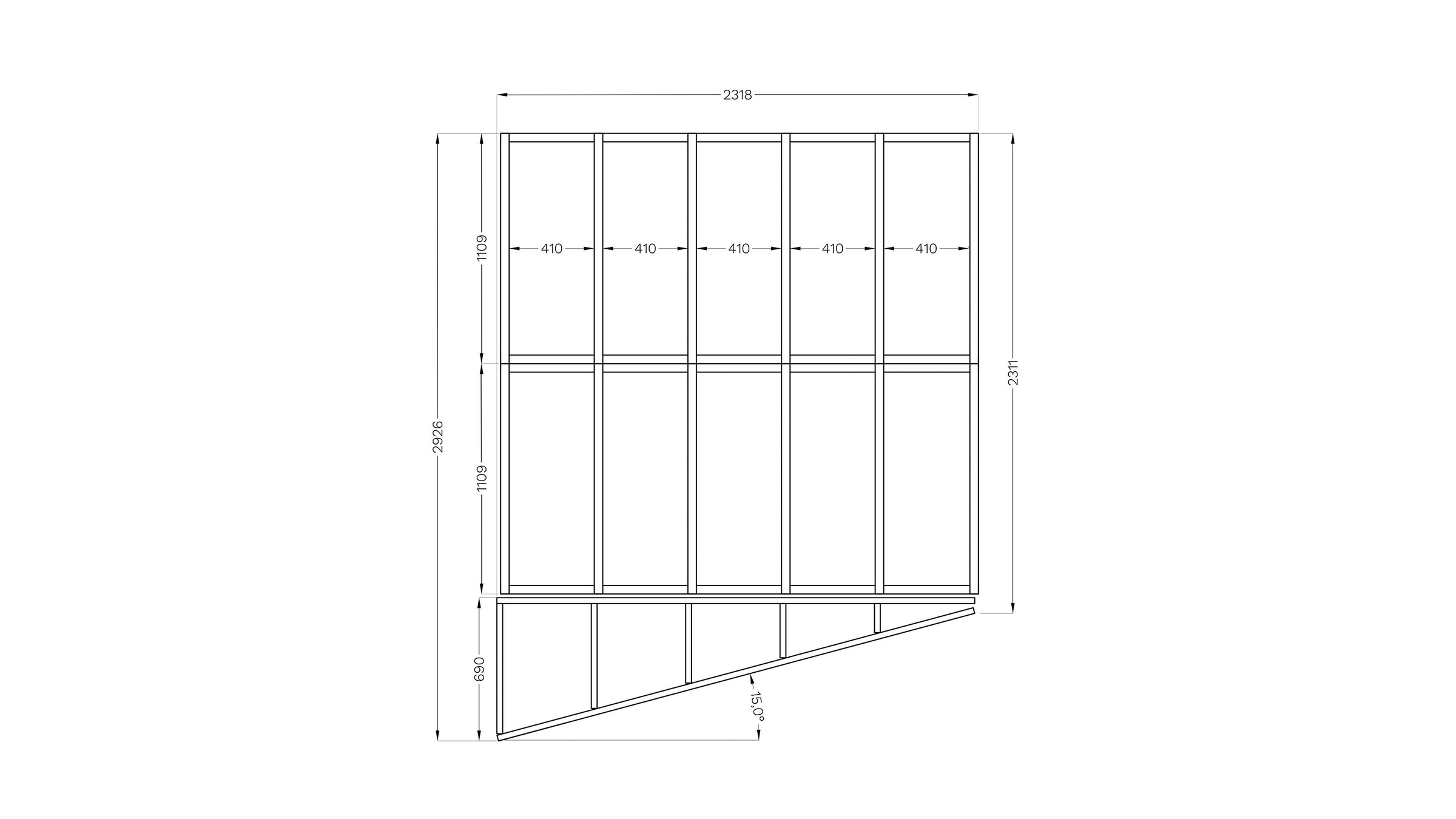 BERTILO Gartenhaus »Rhombus Konzept«