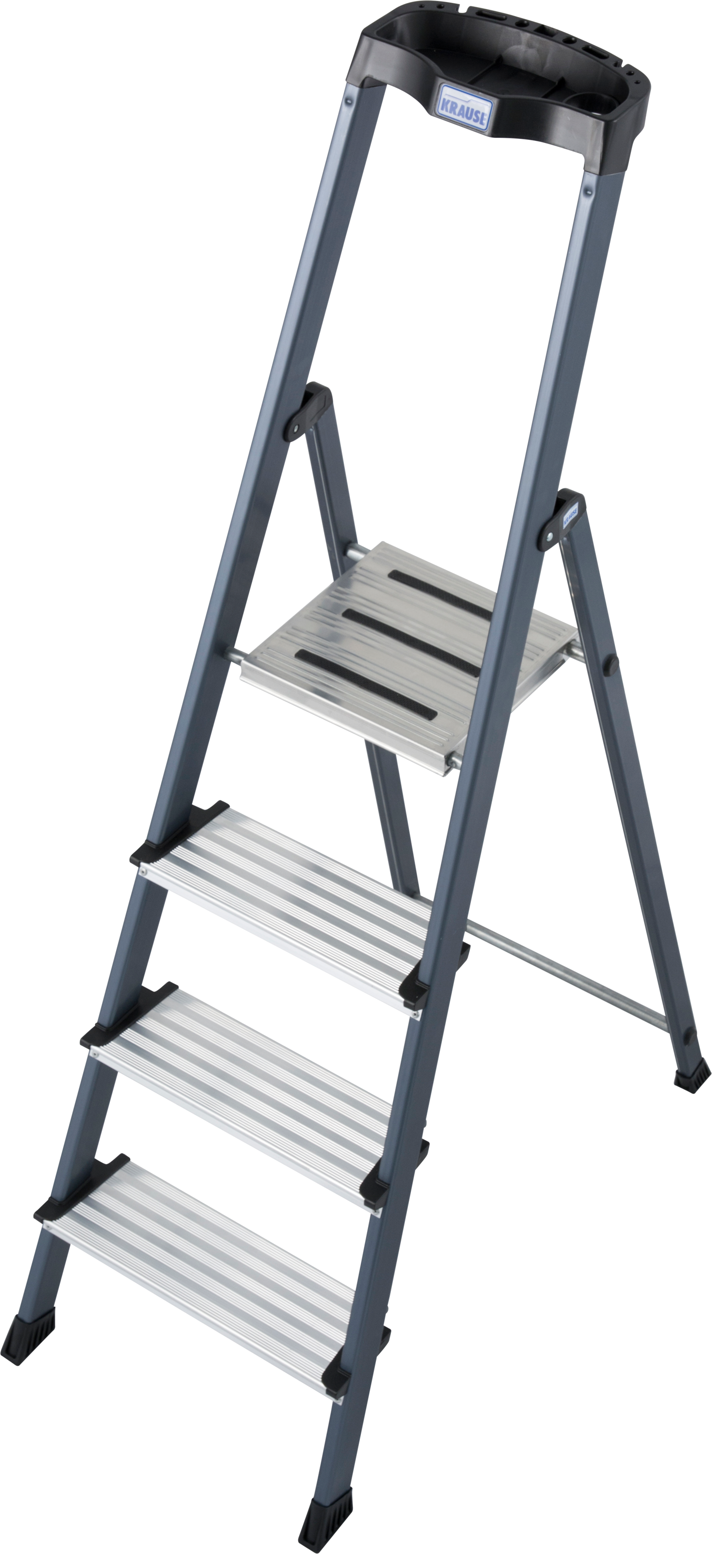 KRAUSE Stehleiter »Securo«, Alu eloxiert, 1x4 Stufen, Arbeitshöhe ca. 285 cm