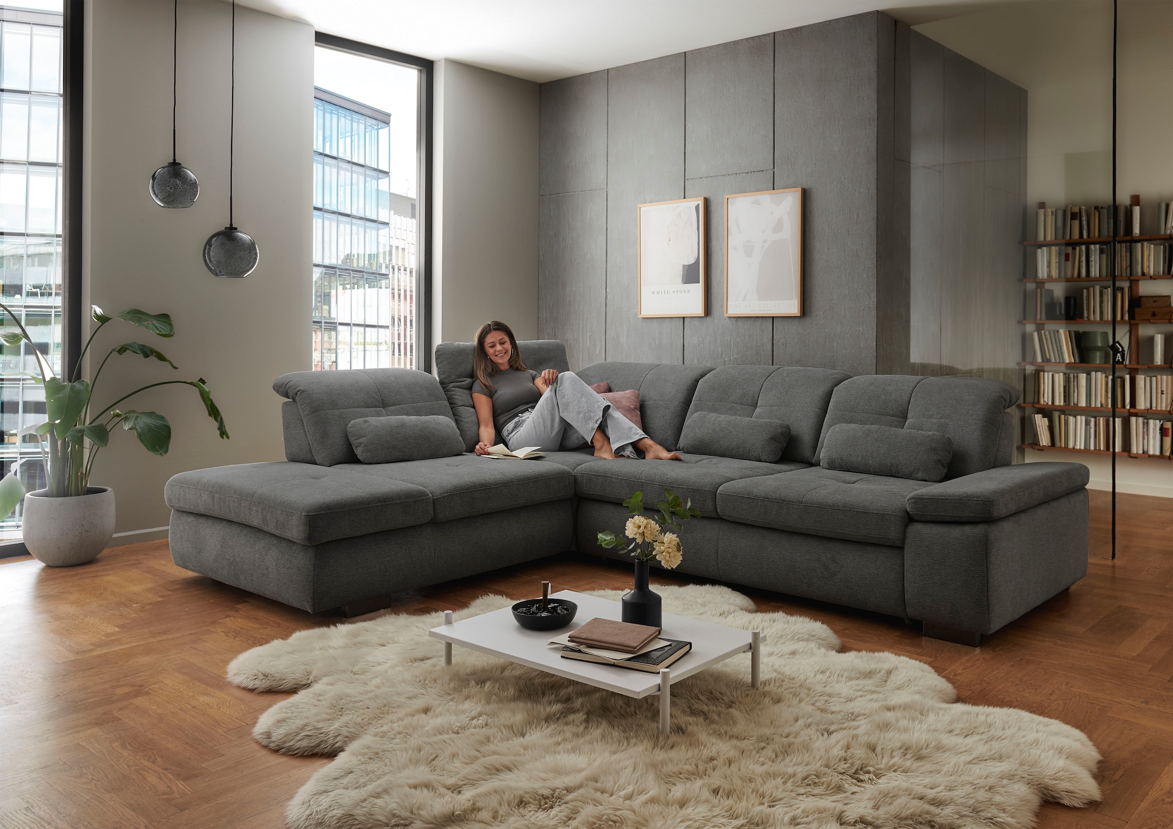 Die PlanBar Ecksofa »MP-IN16012 L-Form mit Federkern-Polsterung«, inkl. Sit günstig online kaufen