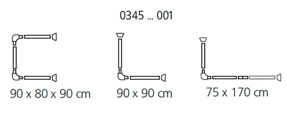 Kleine Wolke Duschvorhangstange »Universalstange«, kürzbar, für Duschvorhänge, in 3 verschiedenen Varianten nutzbar