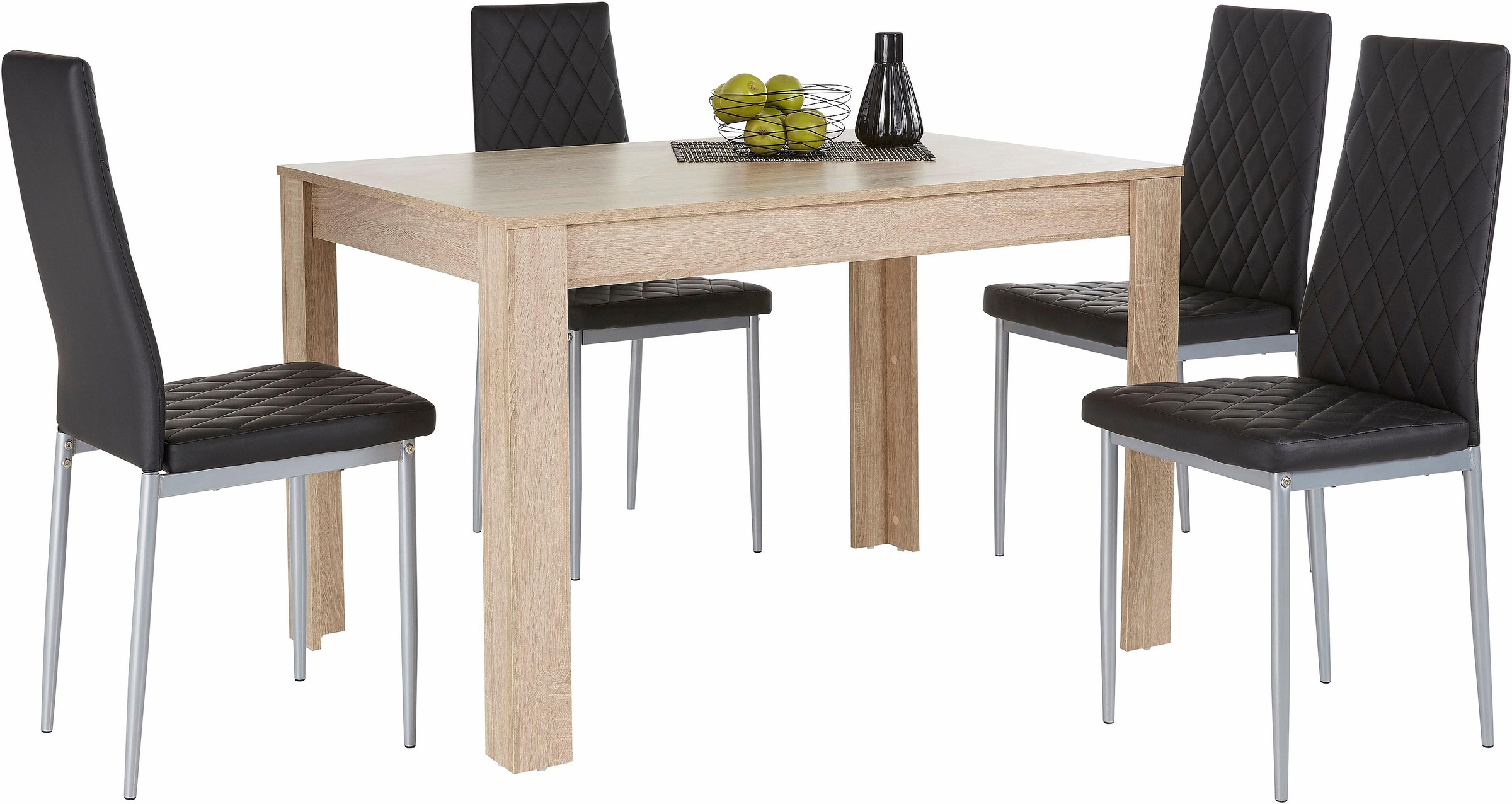 Essgruppe, (Set, 5 tlg.), mit Tisch in Eichefarben Sägerau, Breite 120