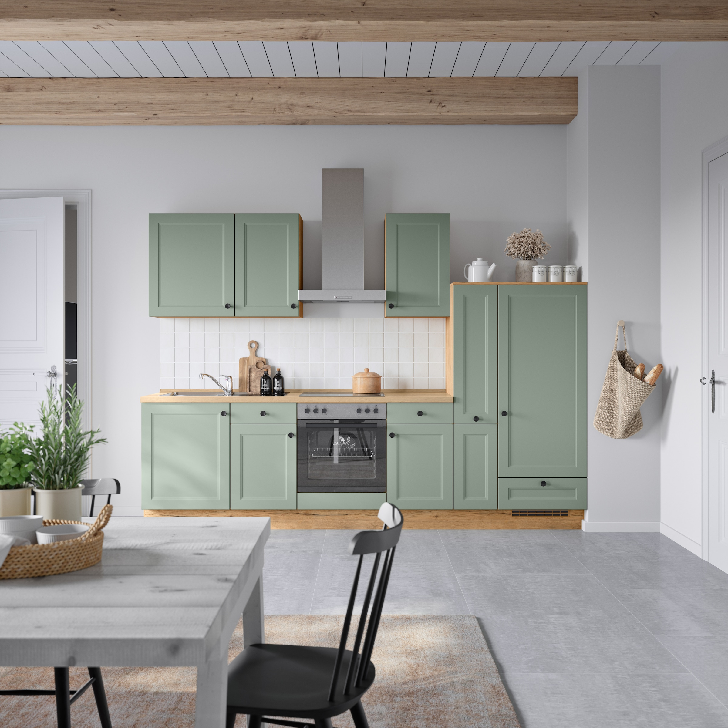 nobilia® Küchenzeile »"Cascada I"«, vormontiert, Ausrichtung wählbar, Breite 300 cm, wahlw. mit E-Geräten