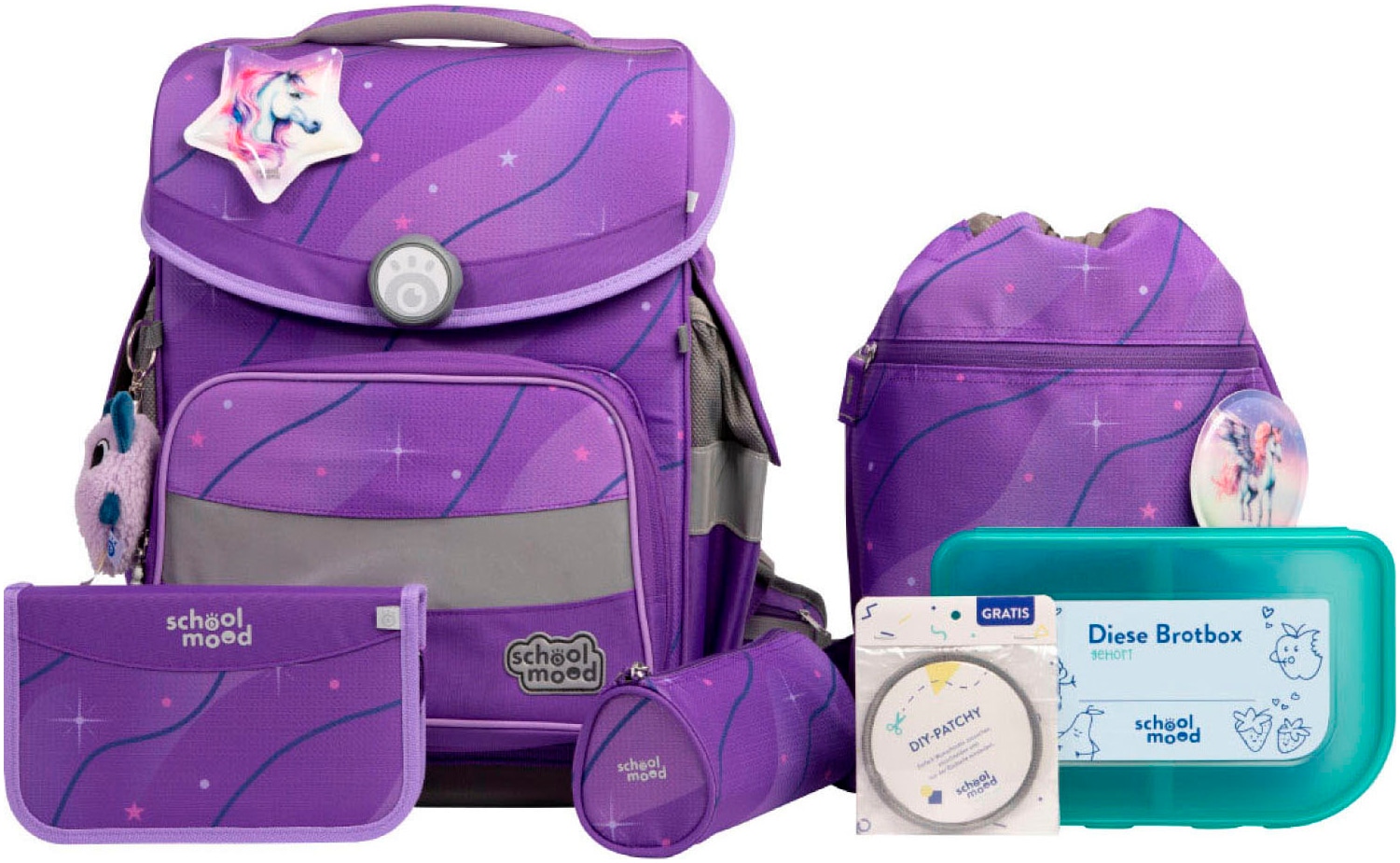 SCHOOL-MOOD® Schulranzen »Timeless Pro« retroreflektierende Flächen