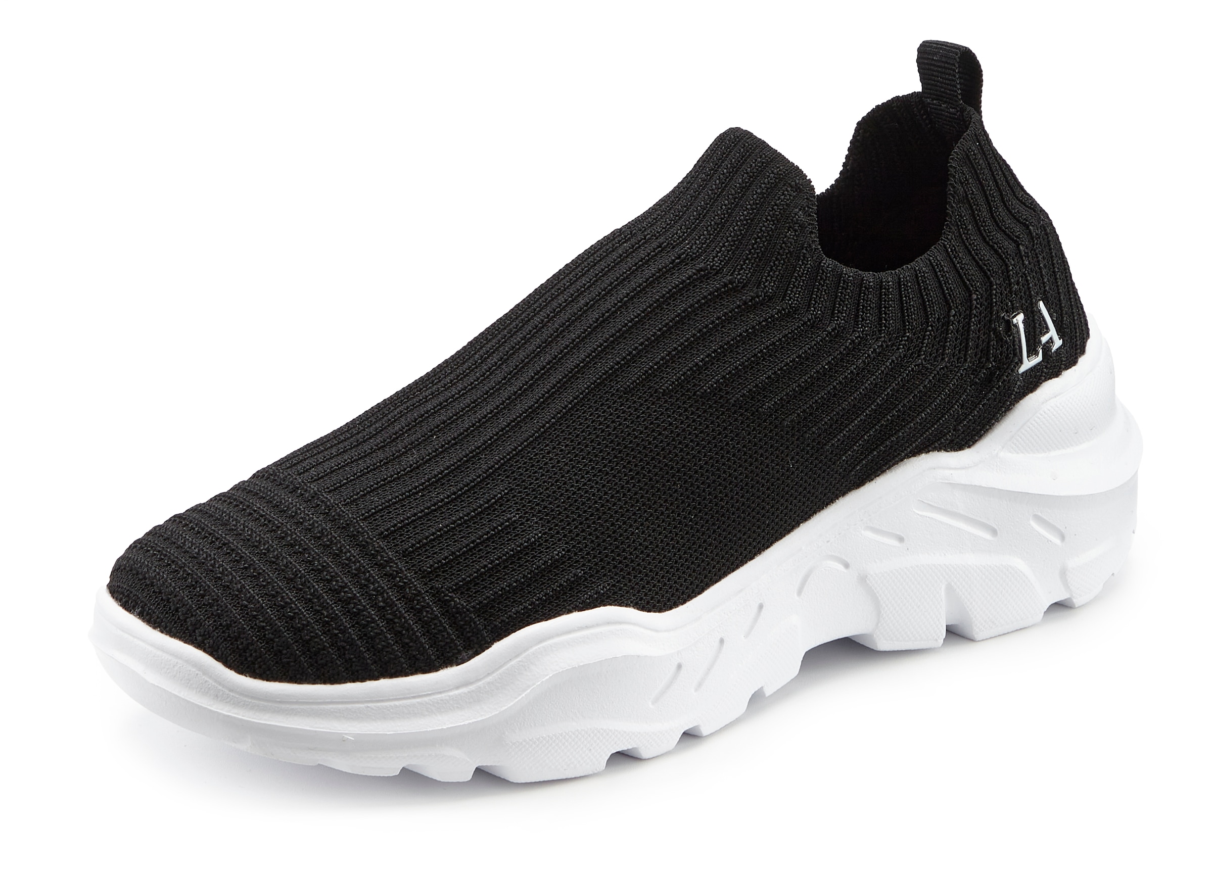 LASCANA Sneaker »Slip-On-Sneaker,«  Halbschuh, Slipper, Freizeitschuh zum Reinschlüpfen VEGAN