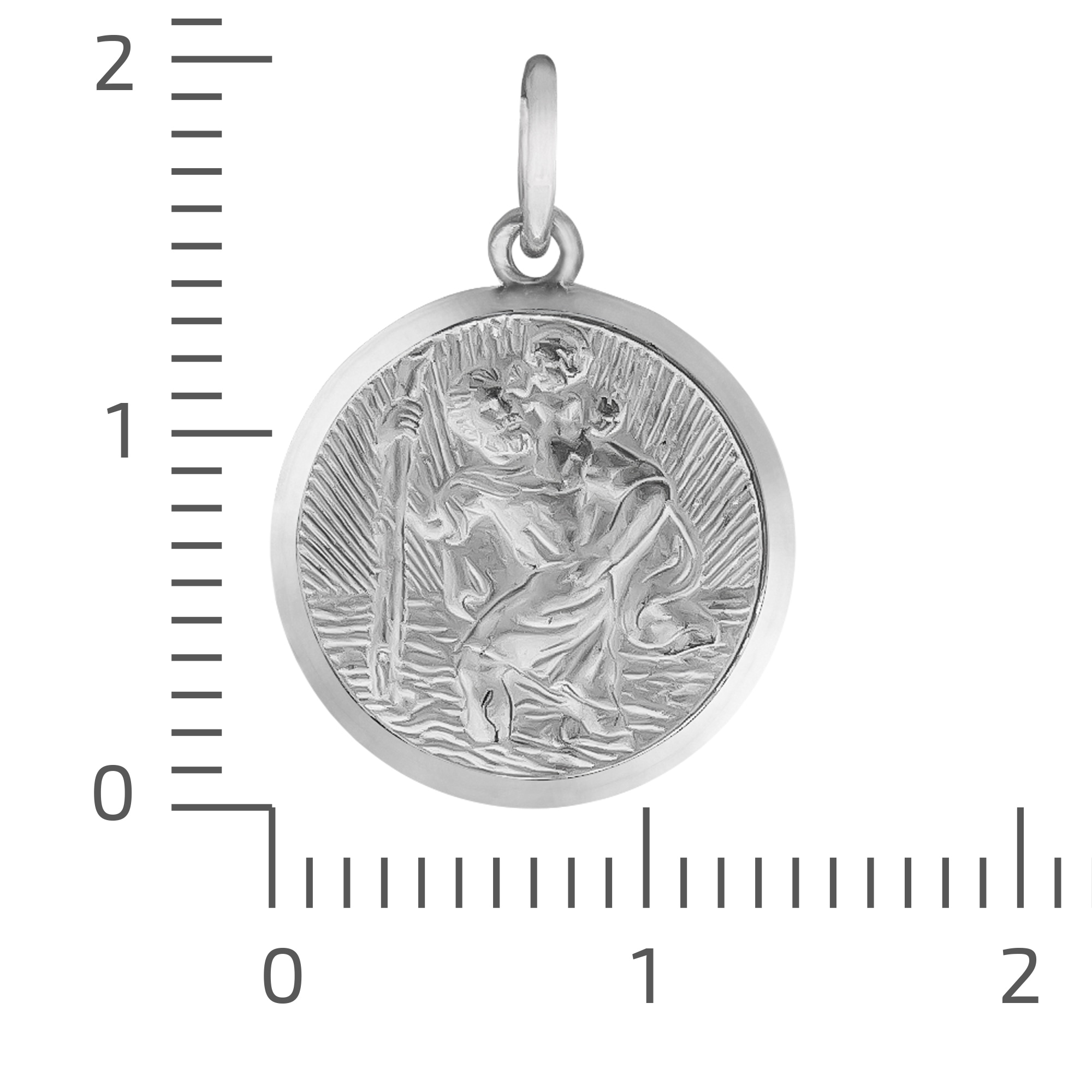Vivance Kettenanhänger »925/- Sterling Silber rhodiniert Christophorus«