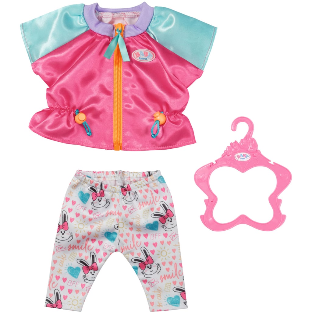 Baby Born Puppenkleidung »Freizeitanzug Pink, 43 cm«, mit Kleiderbügel