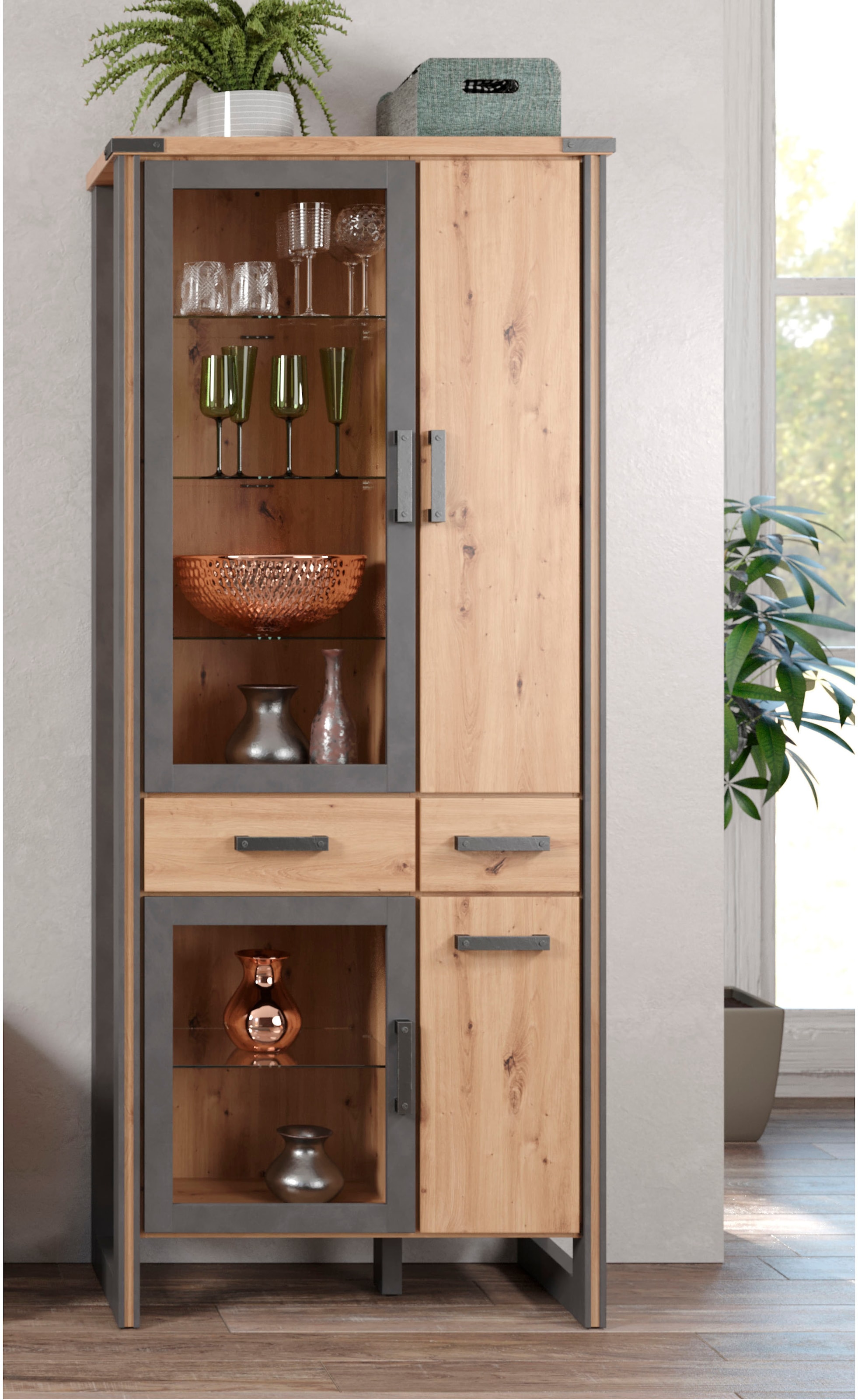 Home affaire Stauraumvitrine »Mia«, (1 St.), Modernes Design