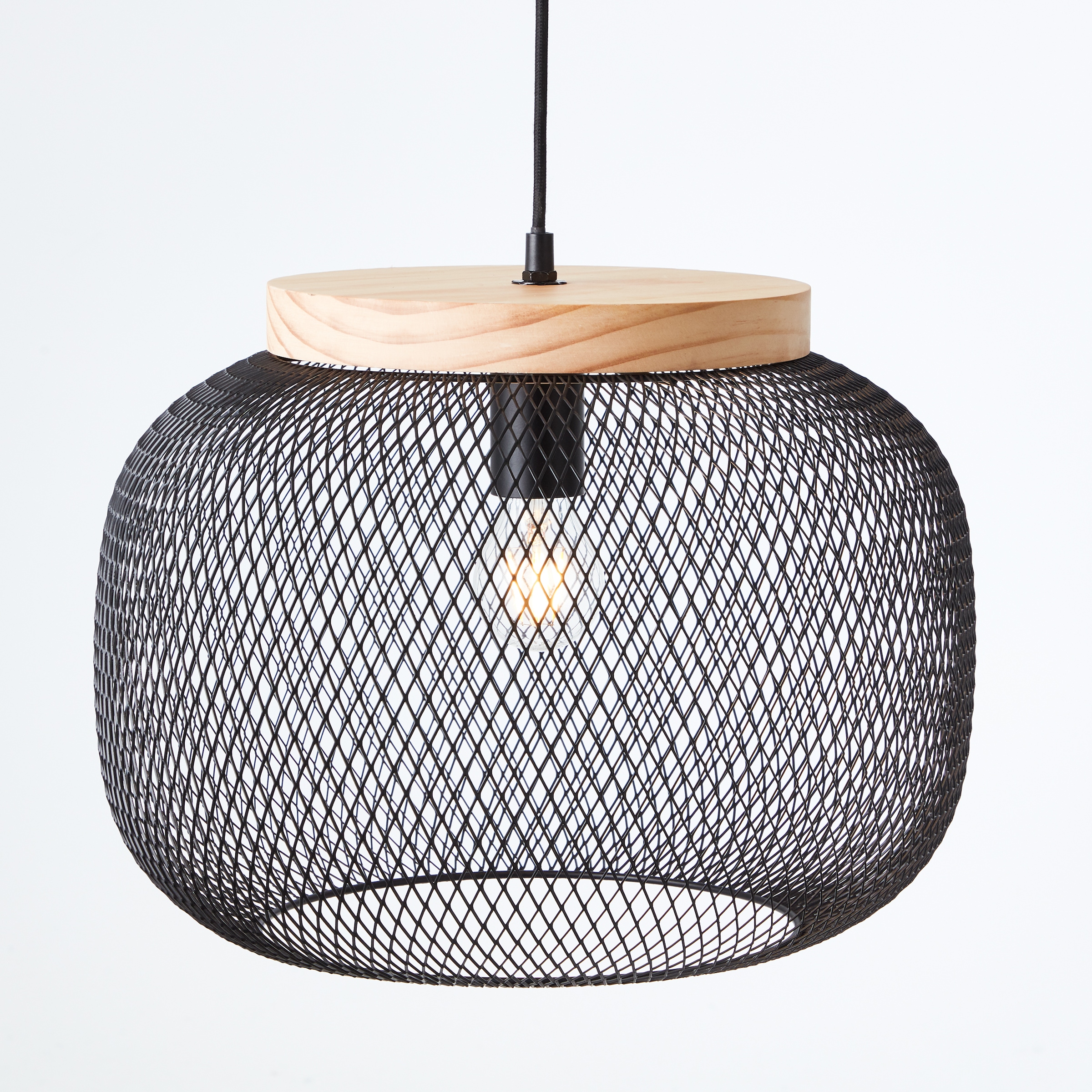 Brilliant Pendelleuchte »Giada«, 1 flammig, Leuchtmittel E27 | ohne Leuchtmittel, Pendelleuchte, 40 cm, E27, kürzbar, Metall/Holz