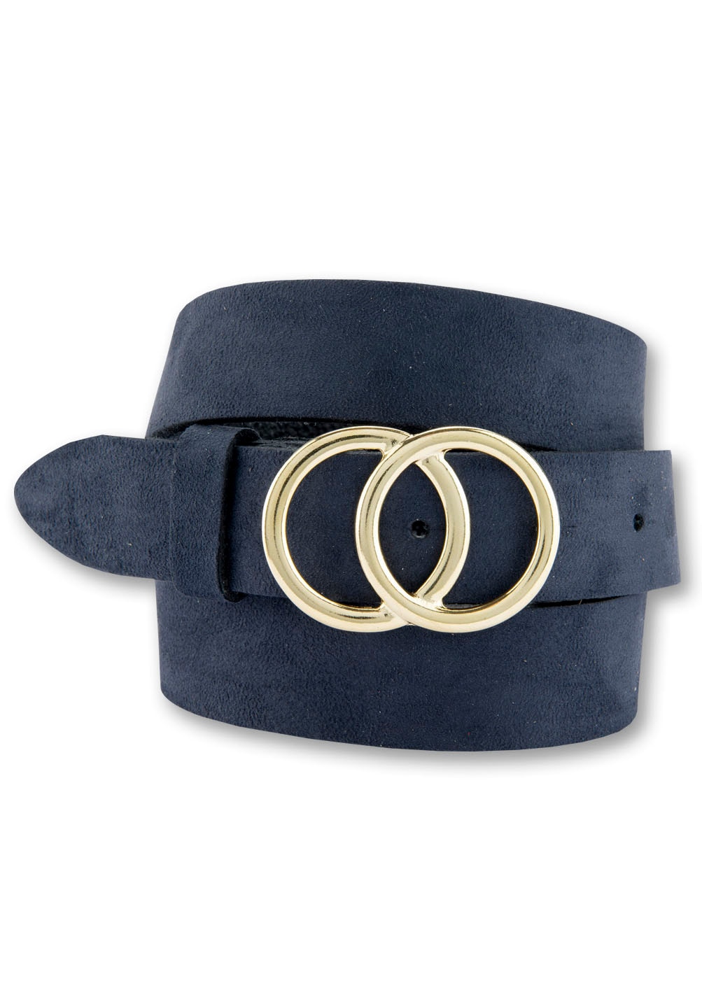 BERND GÖTZ Koppelgürtel mit goldfarbener Schließe in Ringoptik