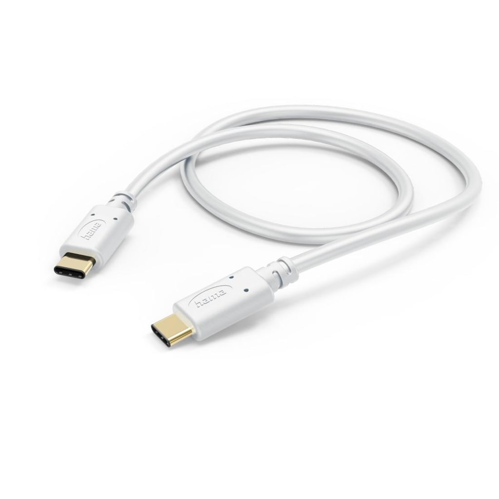 Hama USB-Kabel »Ladekabel, USB-C - USB-C, 1,5 m, Weiß«, USB-C, 150 cm