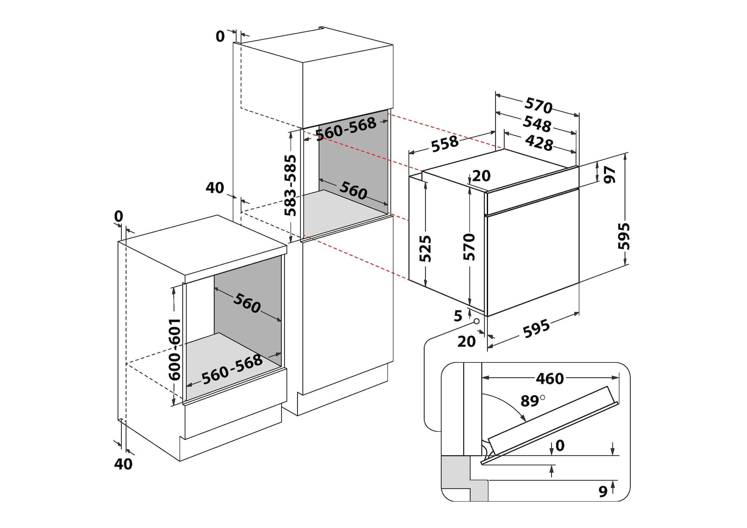 Privileg Einbaubackofen  »PBA285HR0«, Hydrolyse