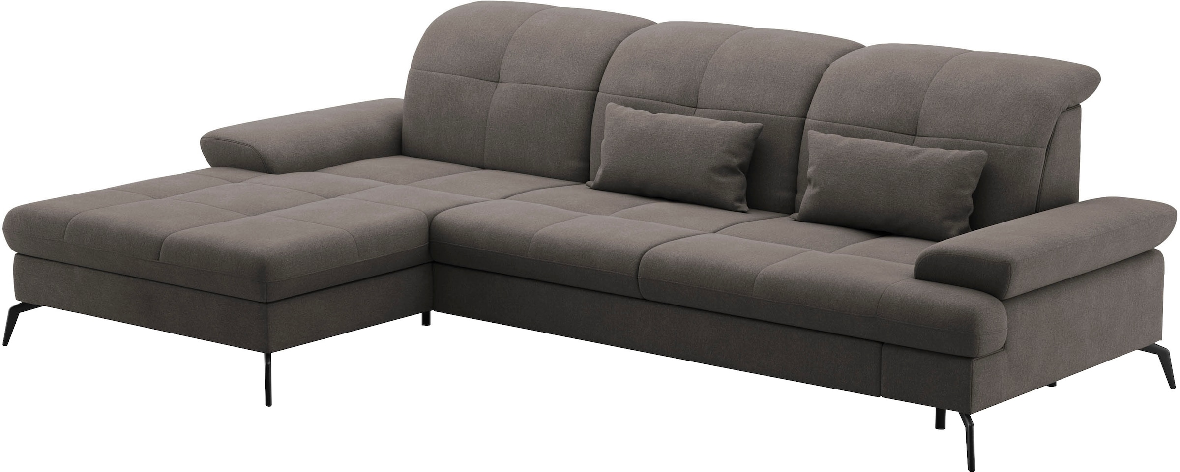 sit&more Ecksofa »Amica, L-Form, inkl. Sitztiefenverstellung & Armteilverstellung«, wahlweise mit Bettfunktion, Bettkasten und Kopfteilverstellung