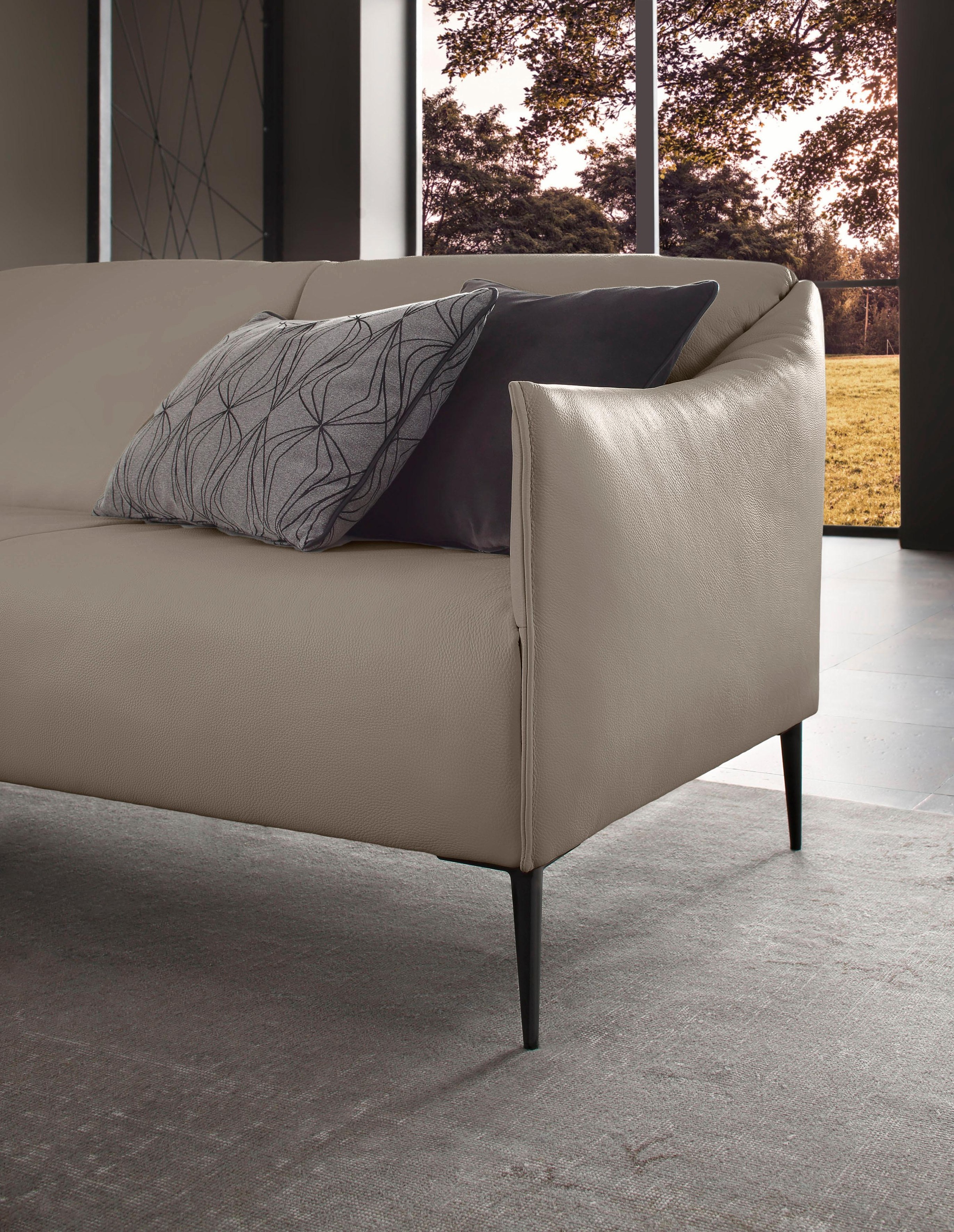 W.SCHILLIG 2-Sitzer »sally« mit Metallfüßen in Schwarz pulverbeschichtet, Breite 154 cm