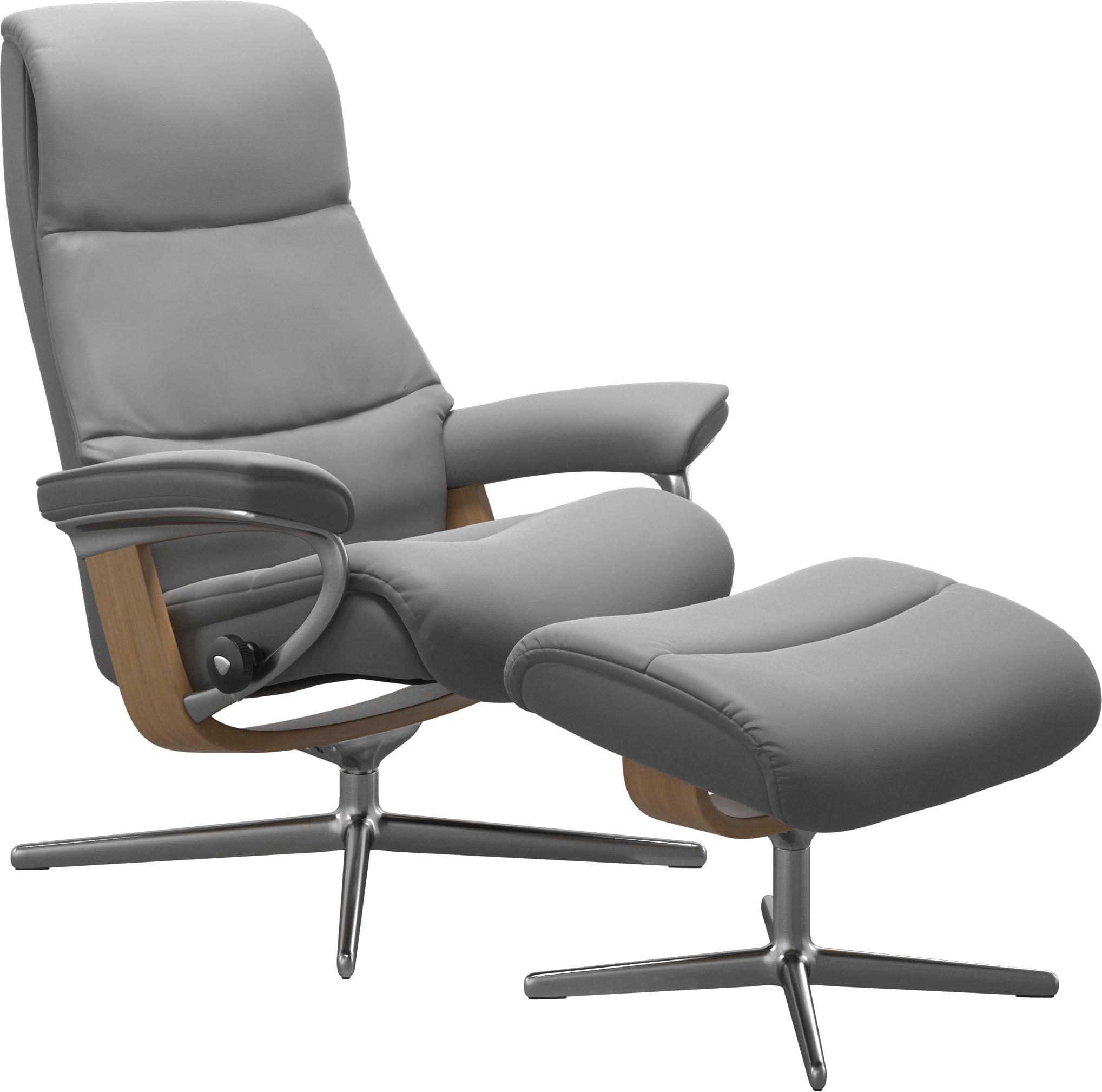 Stressless Fußhocker "View", mit Cross Base, Größe S, M & L, Holzakzent Eic günstig online kaufen