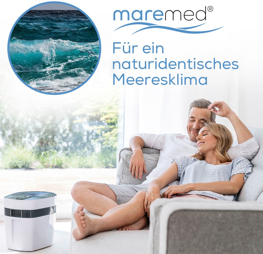 BEURER Kombigerät Luftbefeuchter und -reiniger »Maremed Meeresklimagerät, Kombiset mit Filter und Salz«, für 50 m² Räume, Simuliert Meeresklima für zuhause, mit Luftbefeuchtung und - reinigung