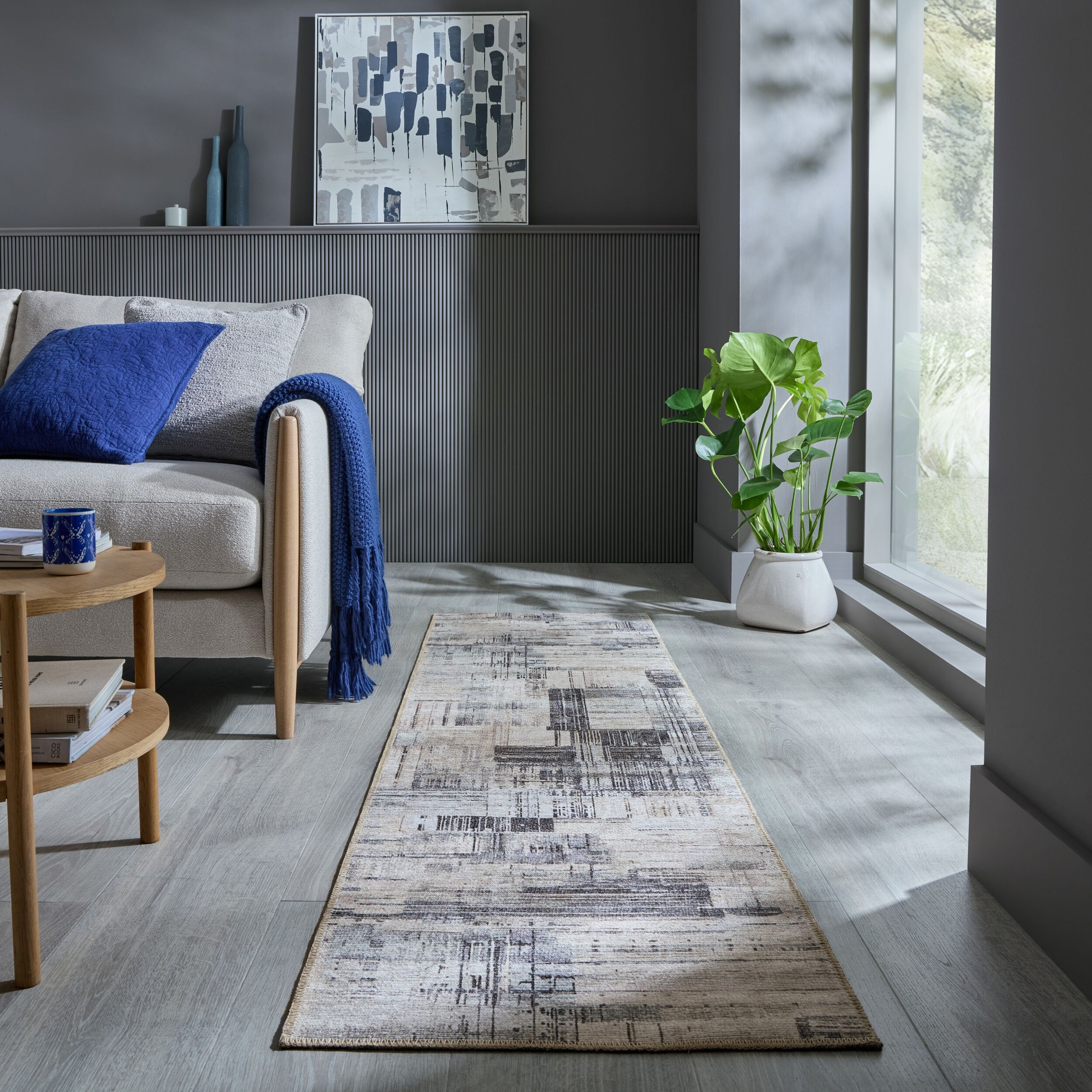 FLAIR RUGS Teppich »Silas«, rechteckig, 4 mm Höhe, Waschbarer Abstrakter Te günstig online kaufen